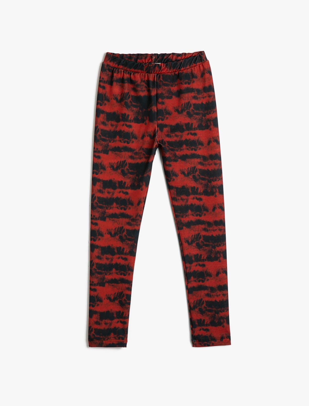 Elastik Bel və Abstrakt Naxışlı Leggings