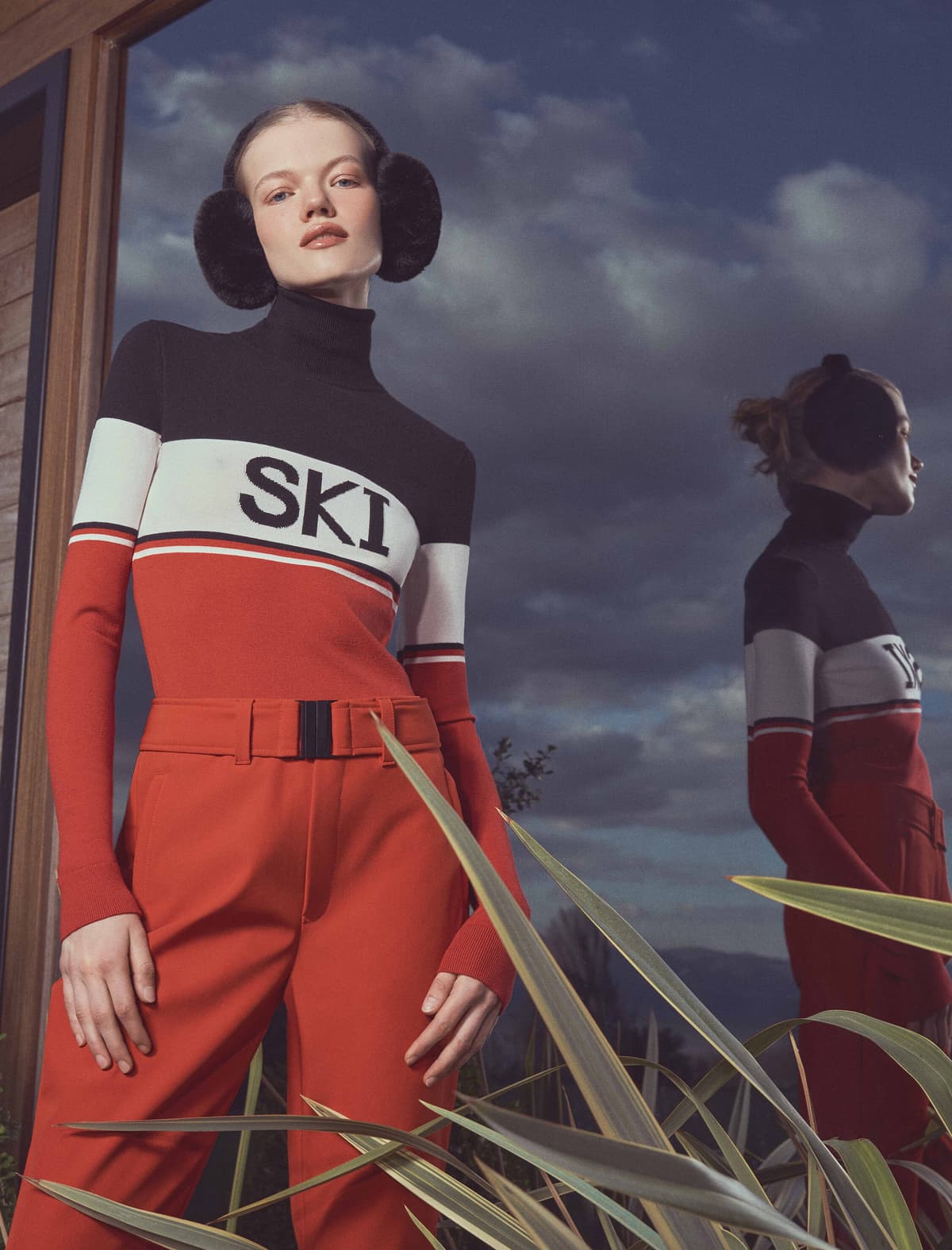 Turtleneck Sviter Kayak Slogan Viskoz Qarışıq