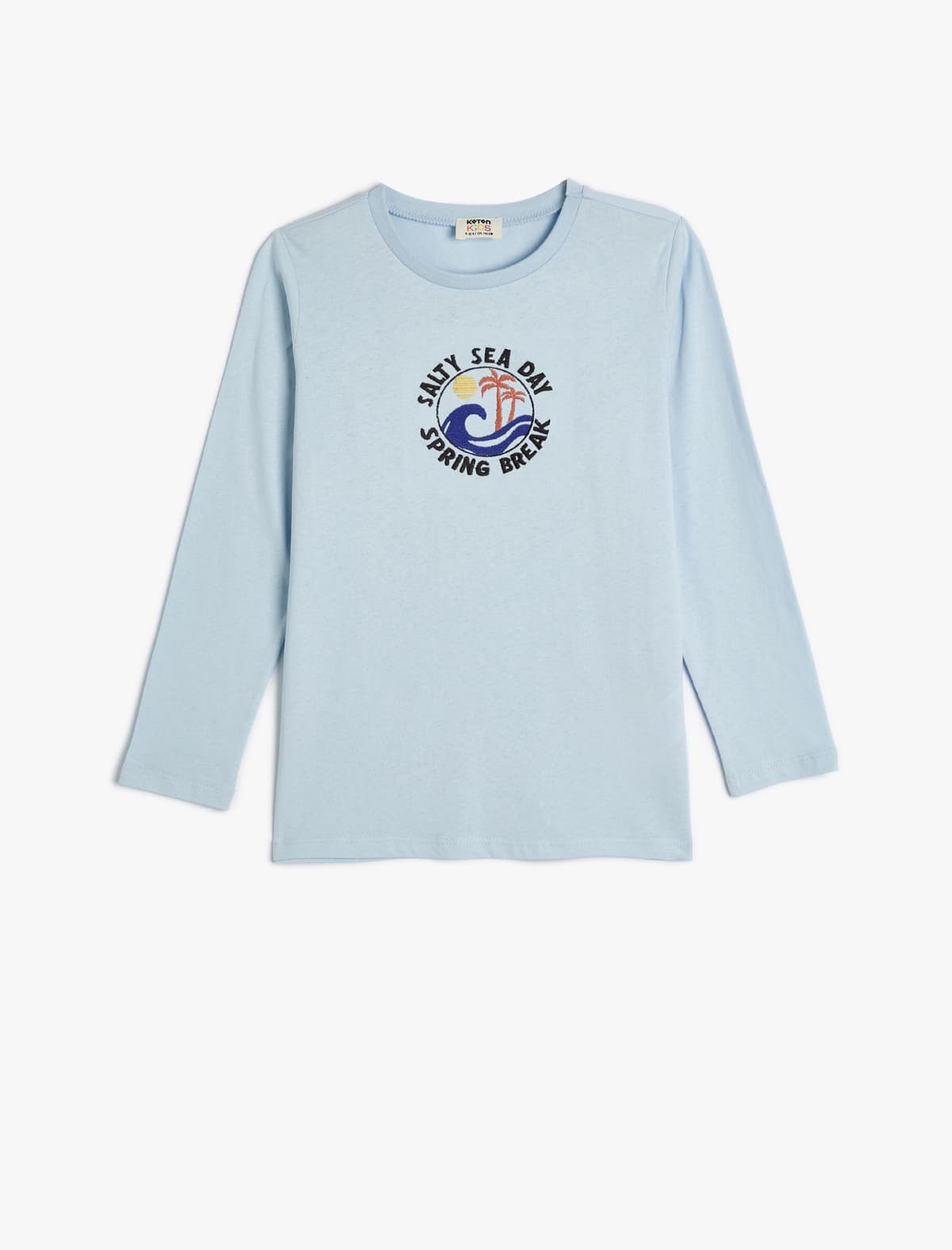Sweatshirt Yay Temalı Çaplı Uzunqol Ekip Boyunlu Pambıq