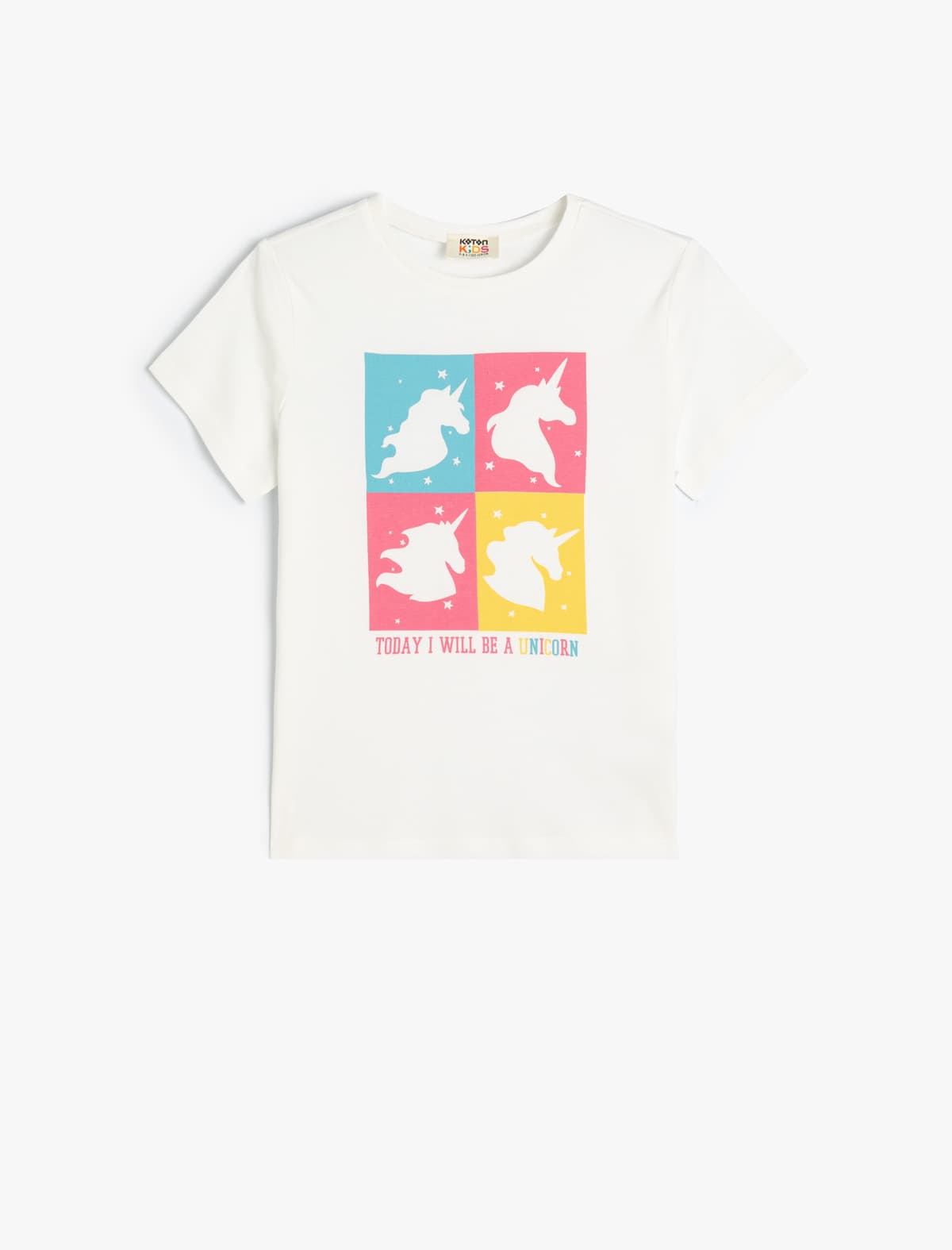 Unicorn T-Shirt Qısaqol Ekip Boyun Pambıq