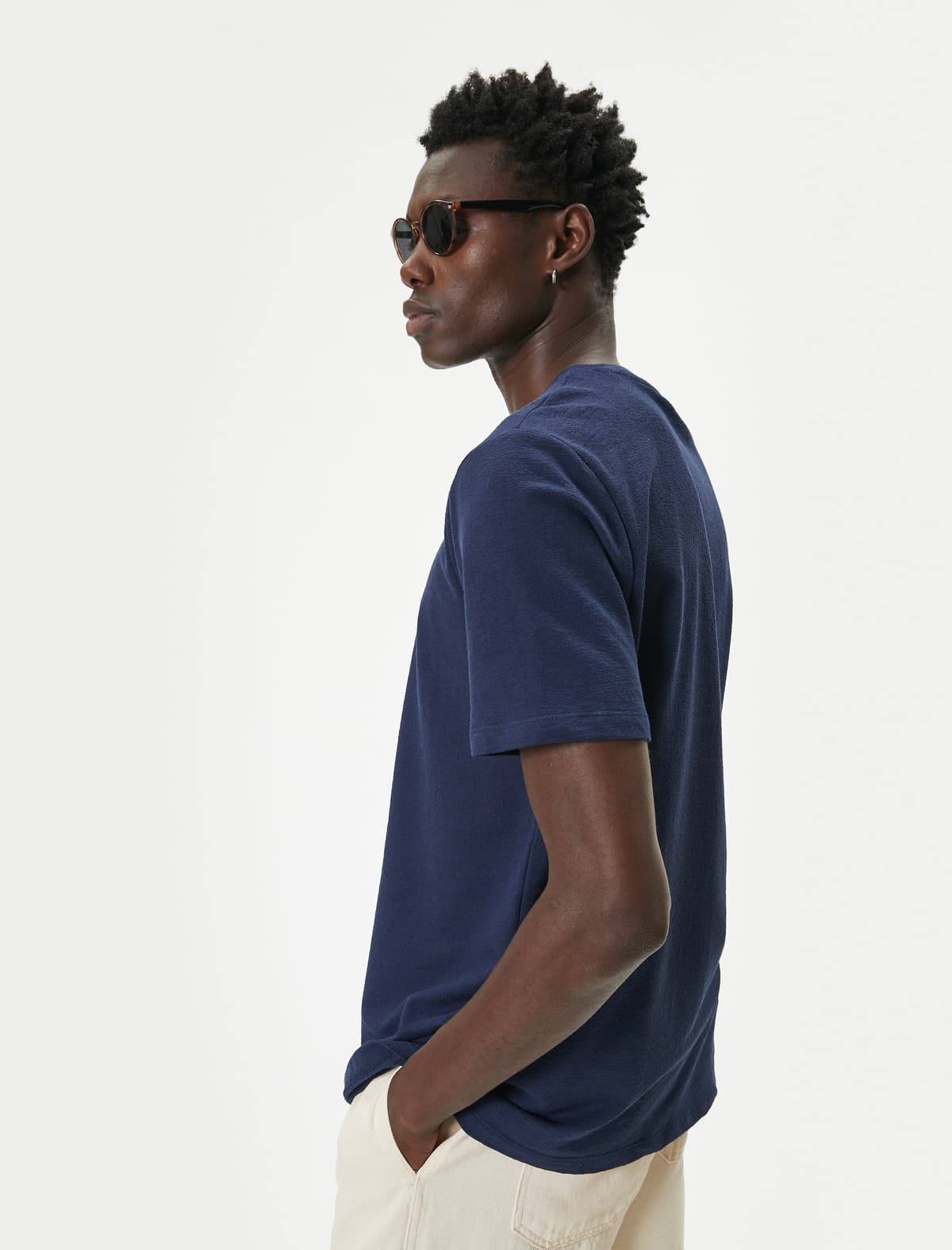 Cotton Crew Yaka Qısaqol Basic T-shirt