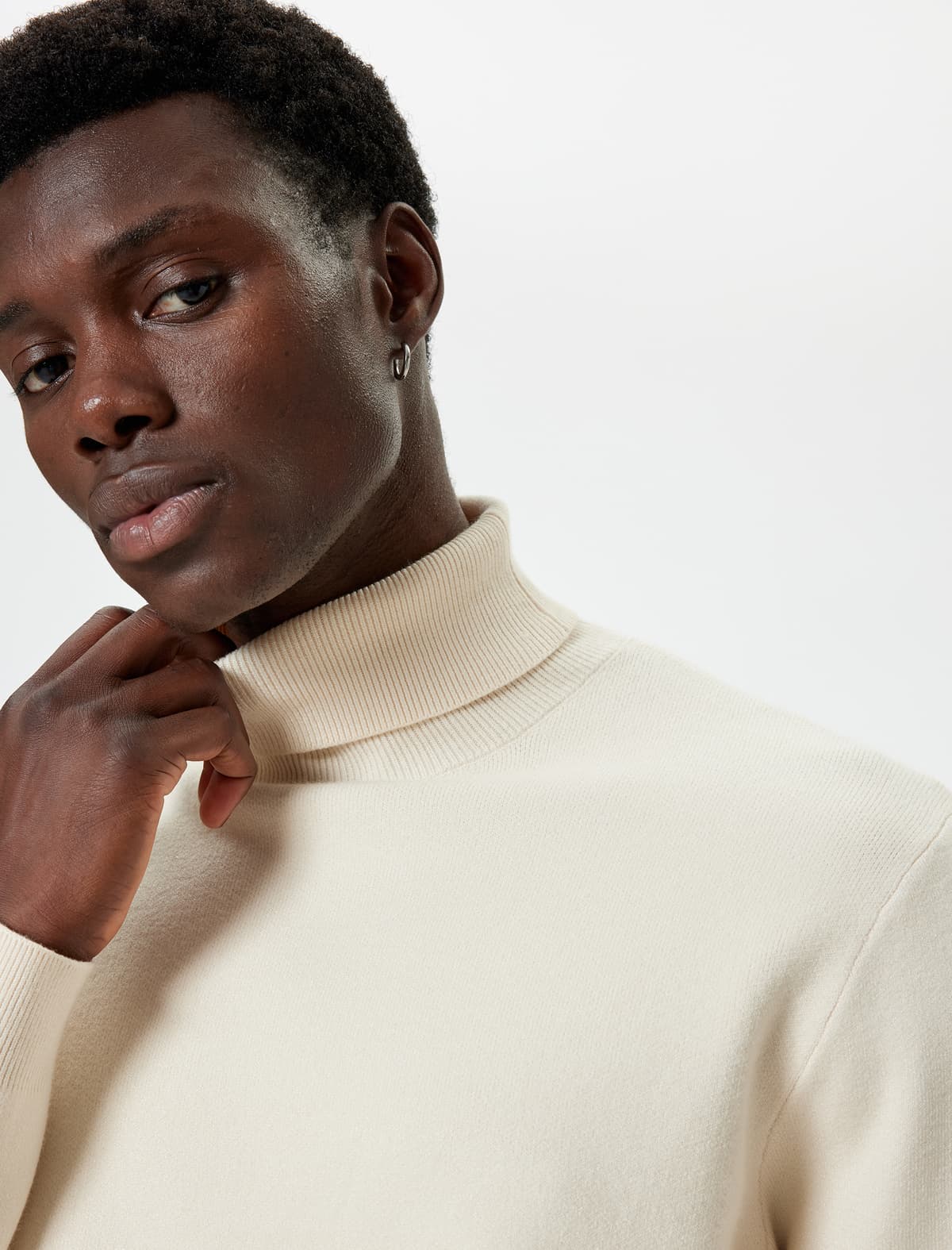 Turtleneck Sviter Trikotaj Əsas Uzunqol