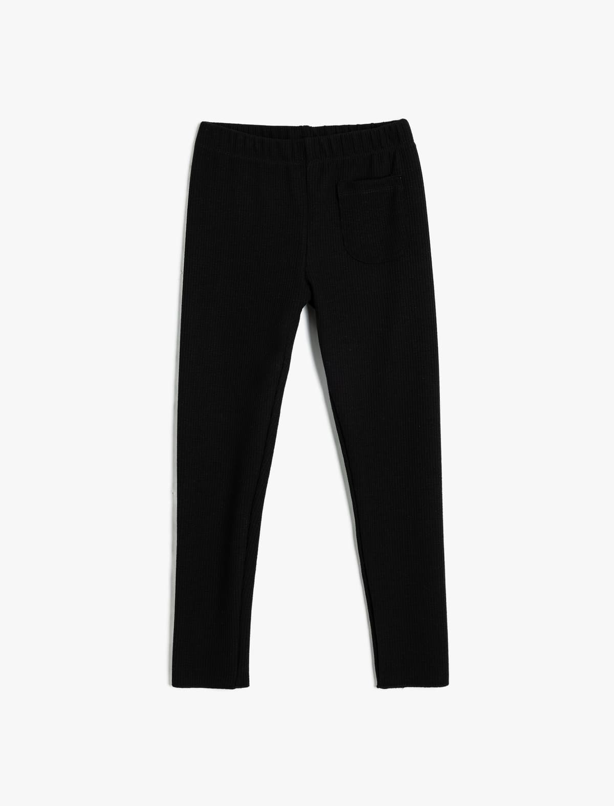 Əsas Leggings Yivli Tək Cib Detallı