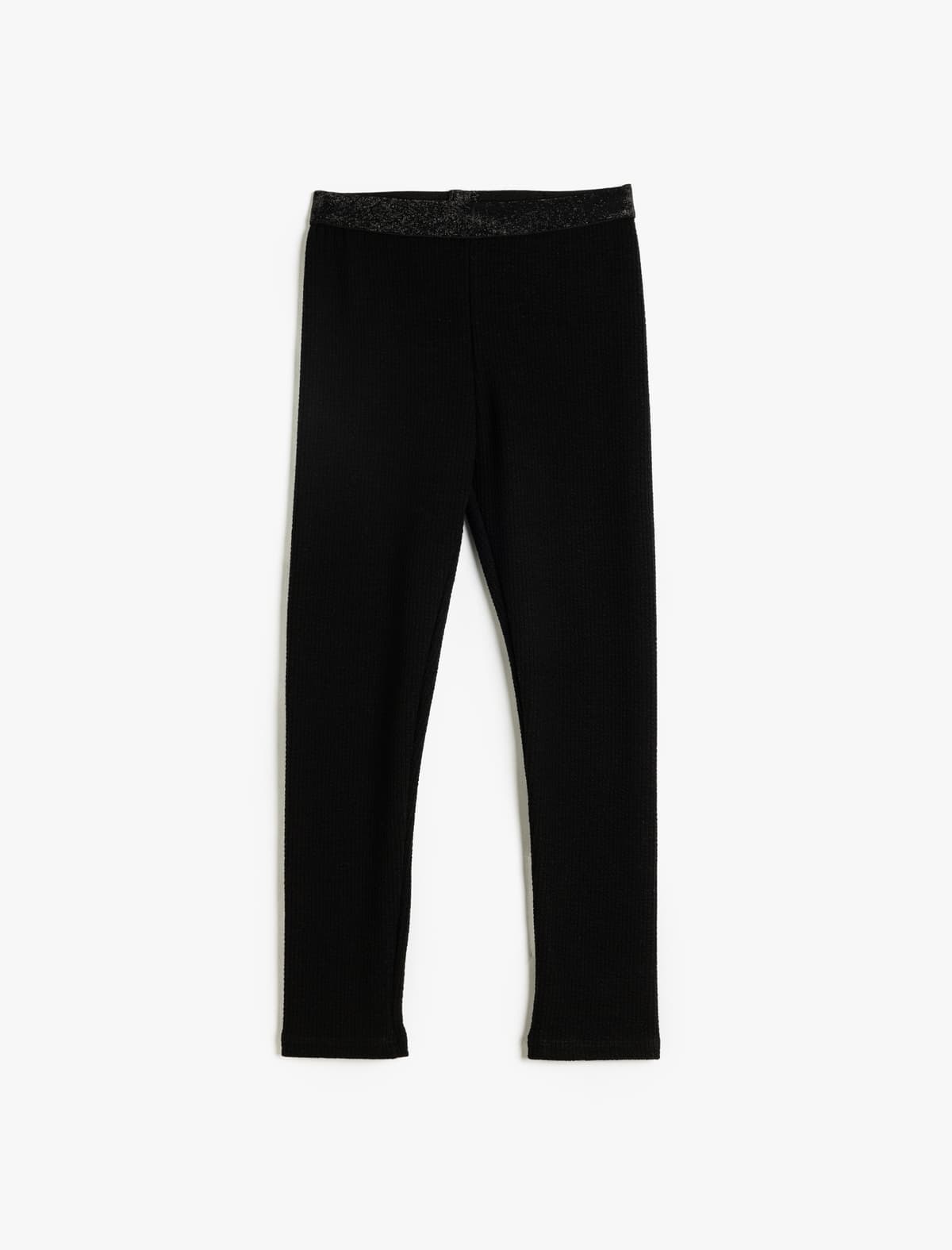 Yivli Leggings İşıqlı Elastik Bel