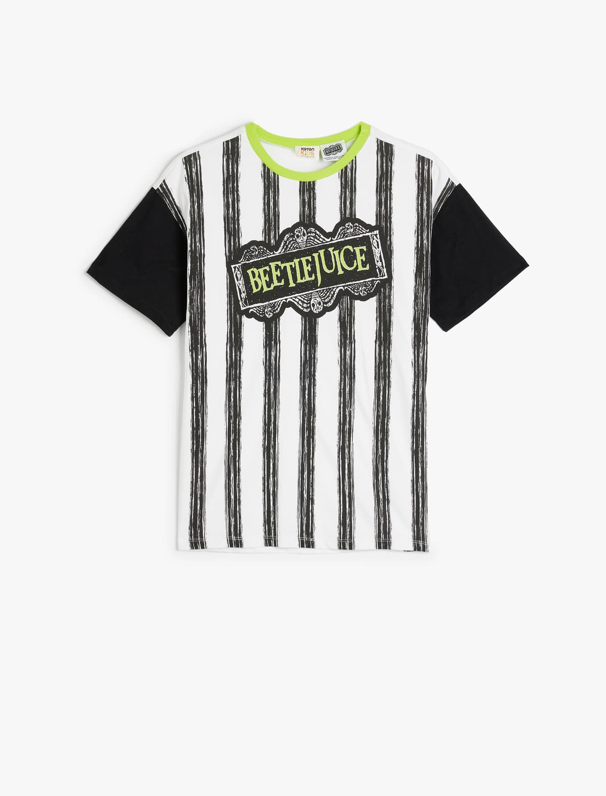 Beetlejuice Çaplı Lisenziyalı Qısaqol Pambıq Köynək