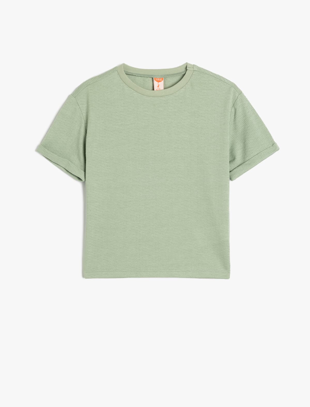 Basic T-shirt Qısaqol Crew Yaka Pambıq Qarışığı