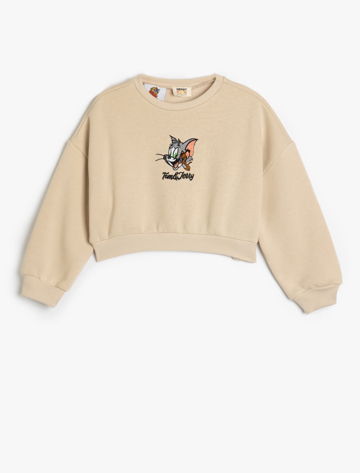 Tom və Jerry Sweat Lisenziyalı Ekipaj Boyun Uzun Qolu Qaldırıldı