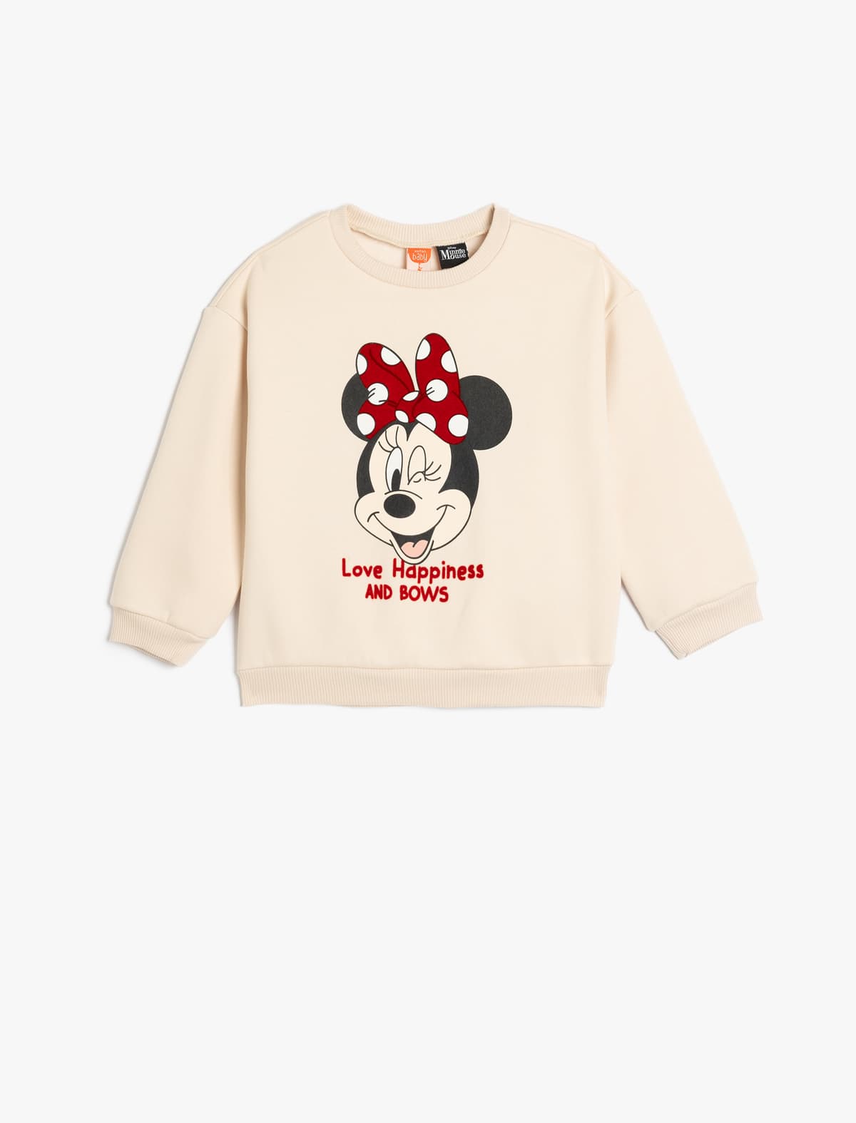 Minnie Mouse Çaplı Lisenziyalı Pambıq Krujeva Uzunqol Sweatshirt