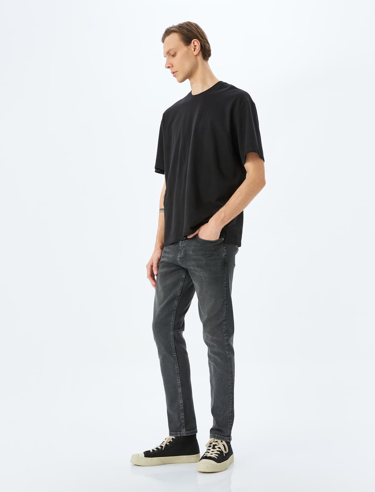 Slim Fit cins şalvar - Brad Jean