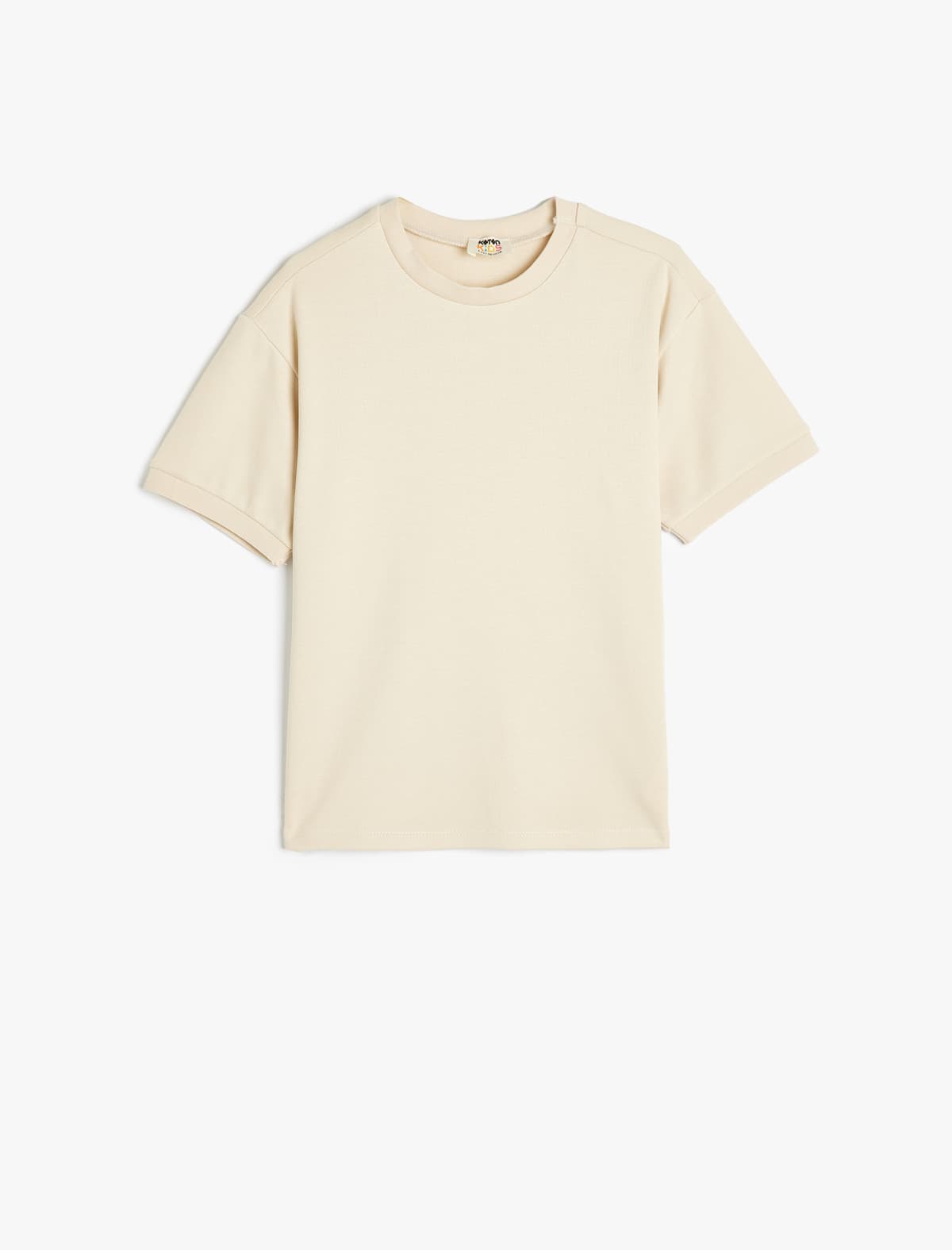 Böyük Boy Basic T-Shirt Qısaqol Ekip Yaka Pambıq