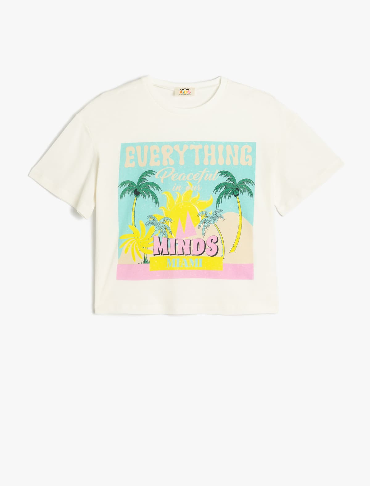 Tropik Çaplı T-Shirt Qısaqol Ekipaj Yaka