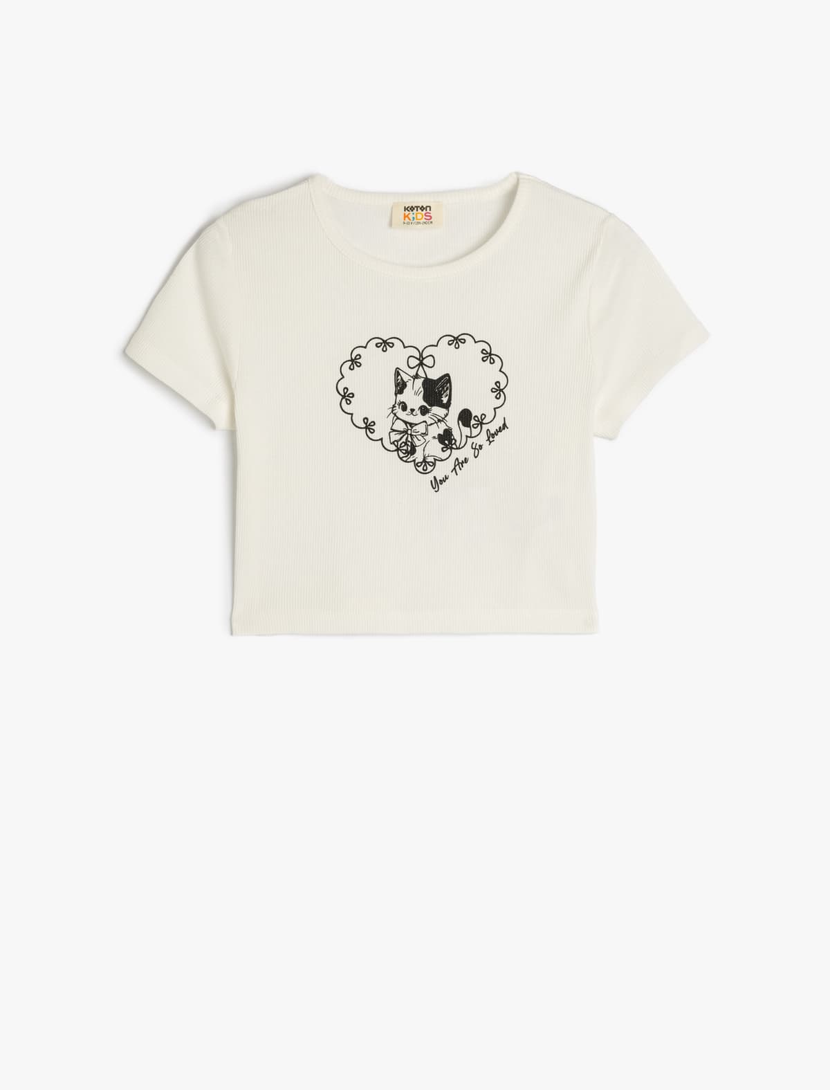 Pişik Çaplı Qısaqol Crop T-shirt