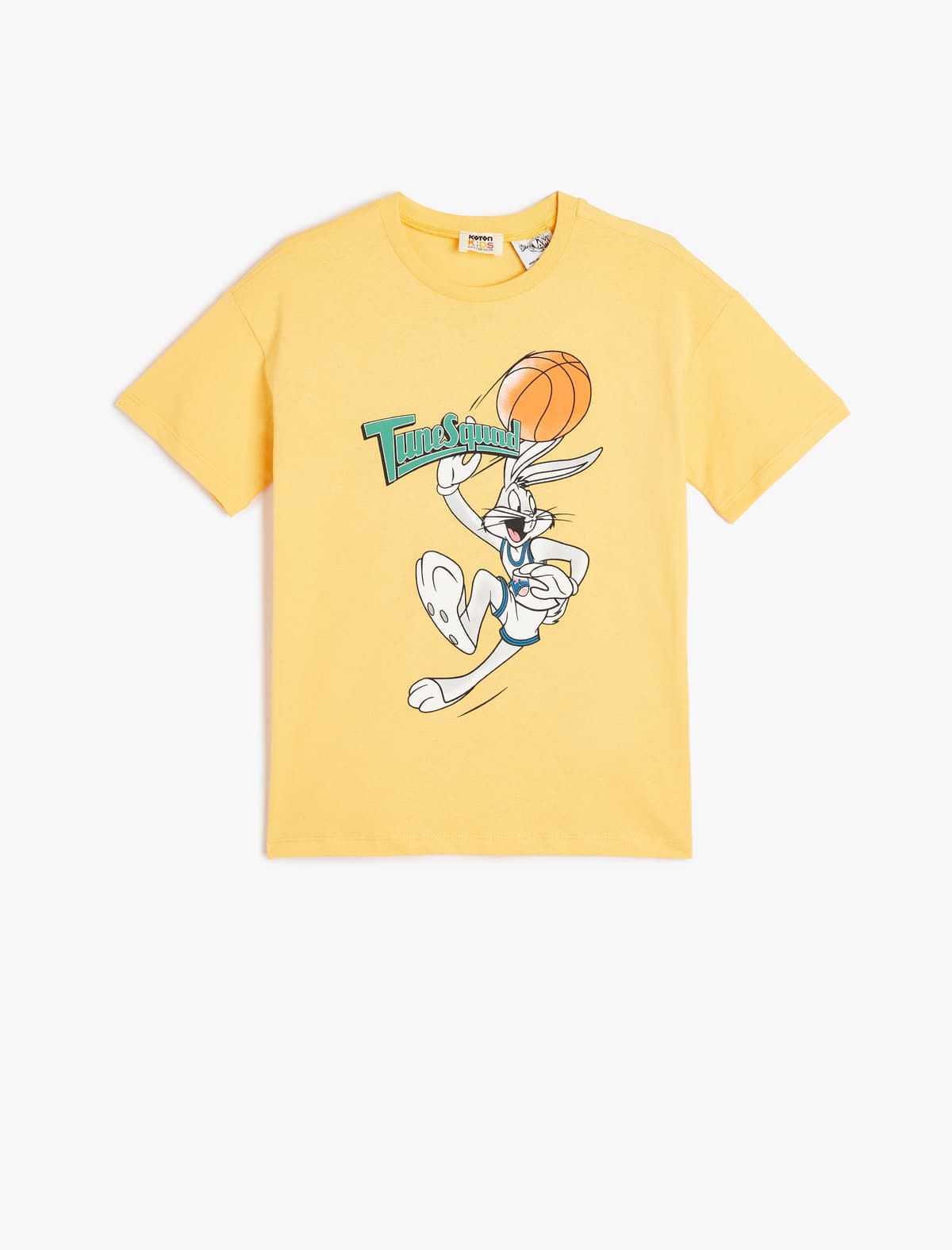 Bugs Bunny Çaplı Crew Boyun Lisenziyalı Böyük Boy Pambıq T-shirt