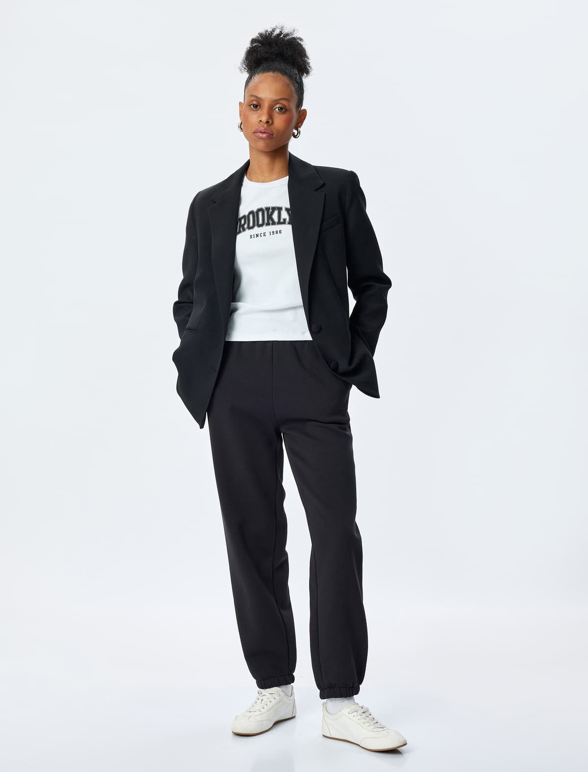 Rahat Fit Qalstuklu Bel Cib Jogger Sweatpants