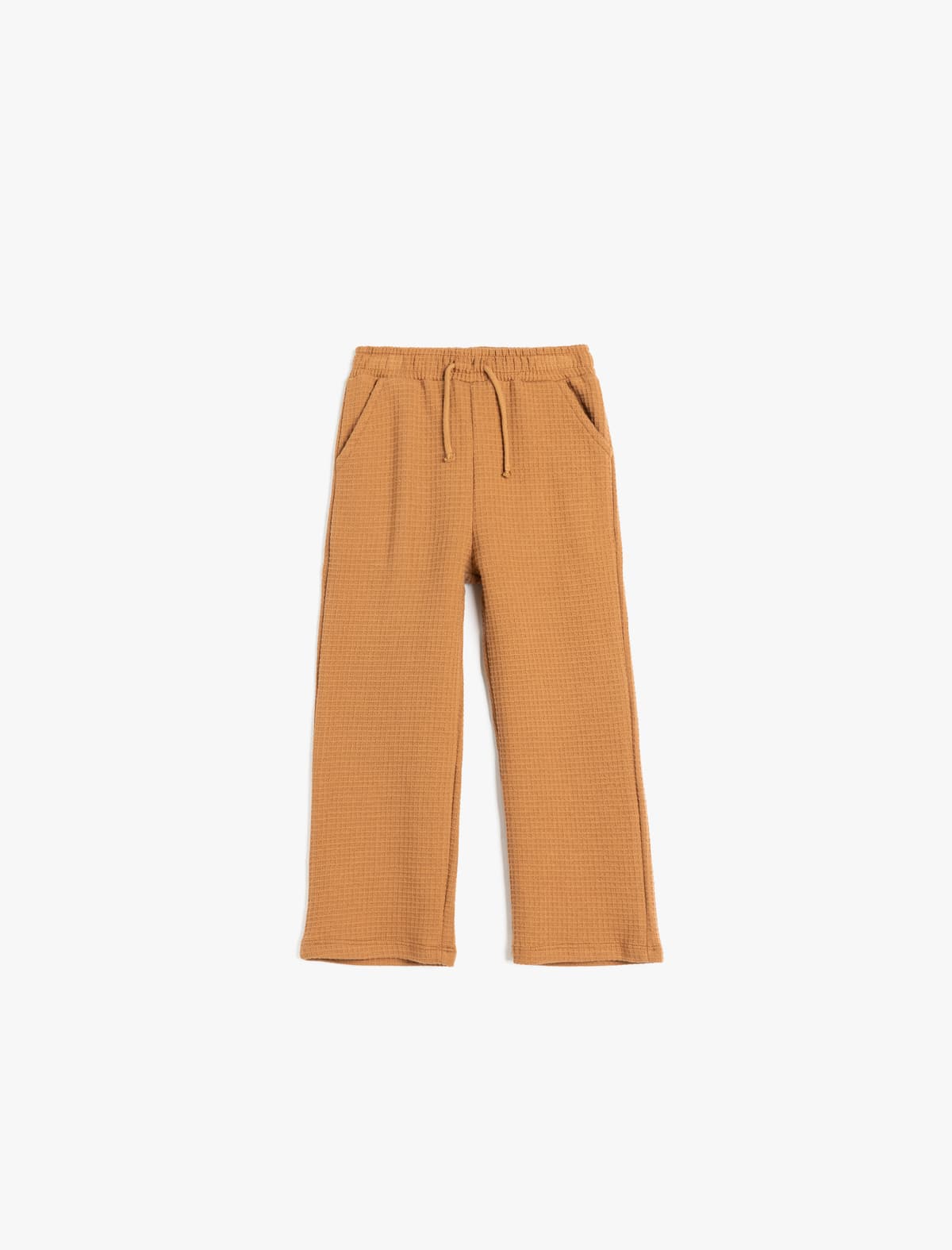 Qalstuklu Bel Cib Detaylı Pambıq Əsas Şalvar Görünüşlü Sweatpants