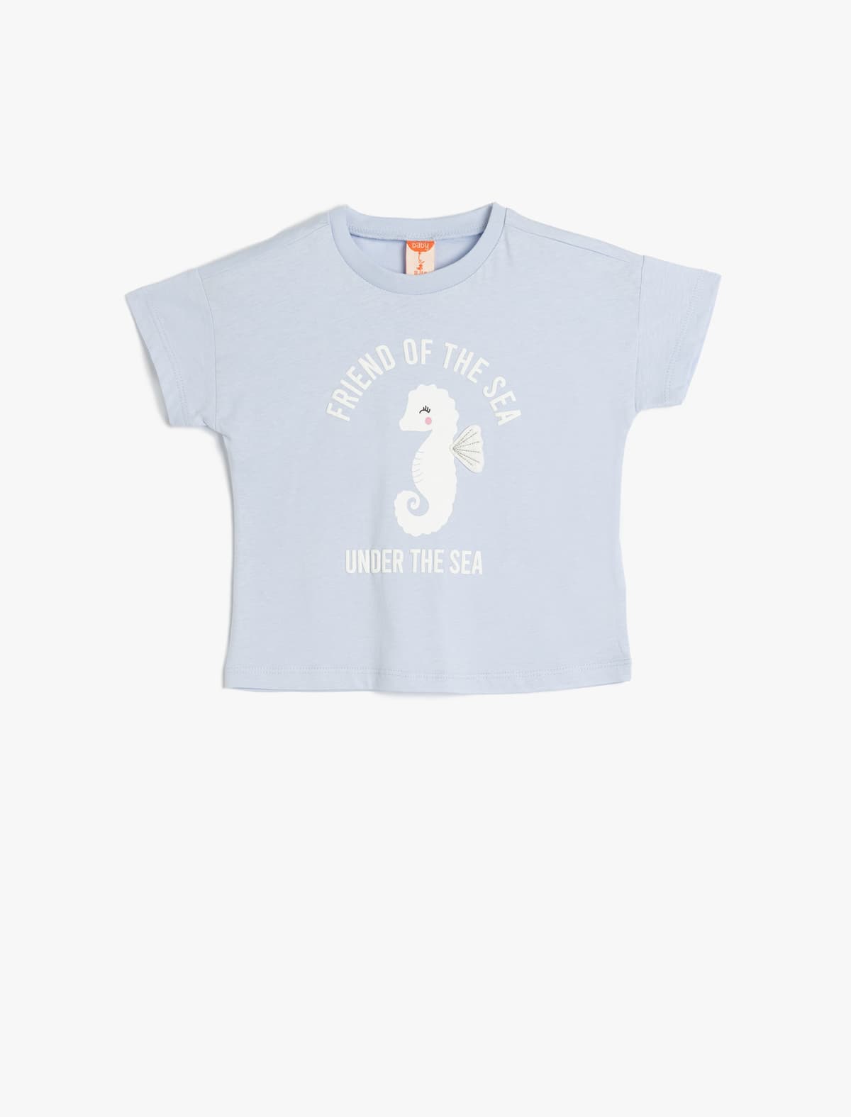 Pambıq Dənizatı Çaplı Qısaqol Yakalı T-shirt