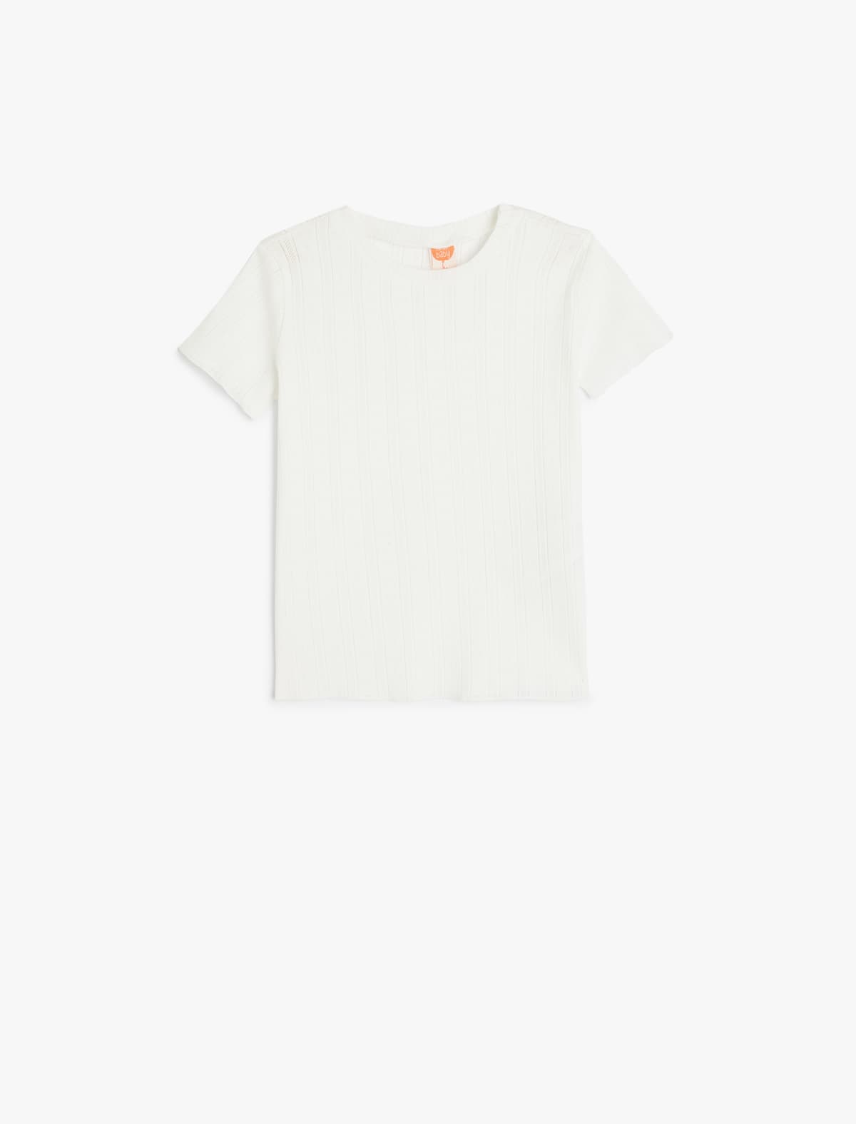 Crew Yaka Qısaqol Pambıq Basic T-shirt