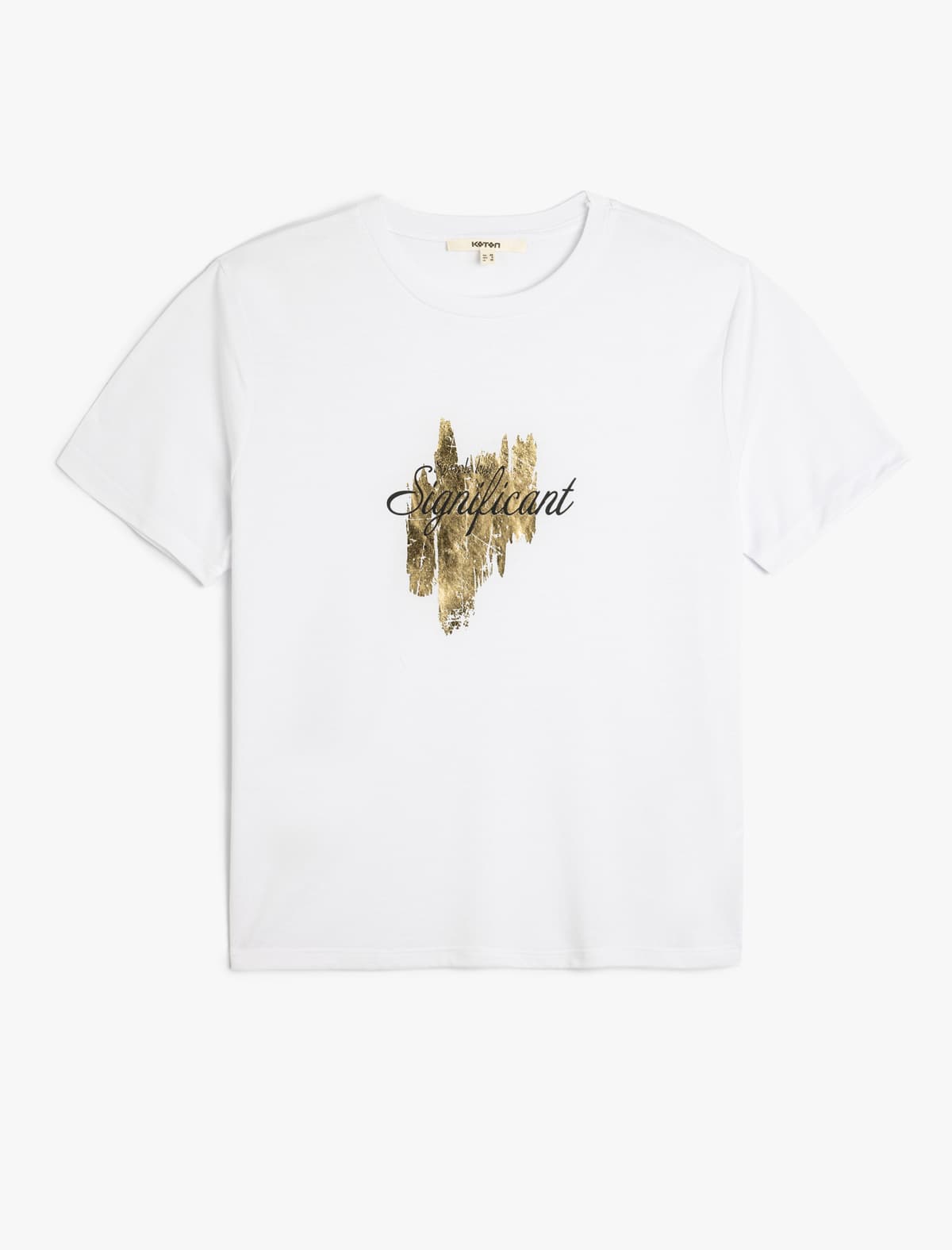 Qısaqol Ekipaj Yakalı Çaplı T-Shirt