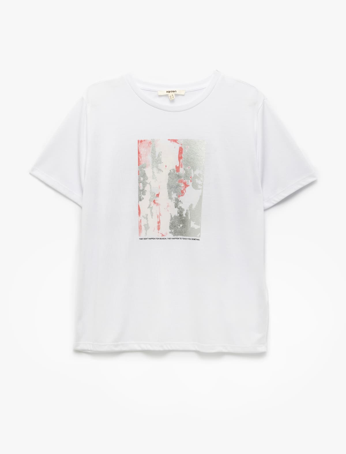 Qısaqol Ekipaj Yakalı Çaplı T-Shirt