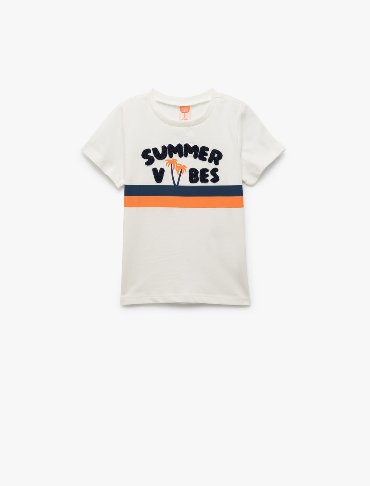 Pambıq Naxış Detaylı Qısaqol Yakalı T-shirt
