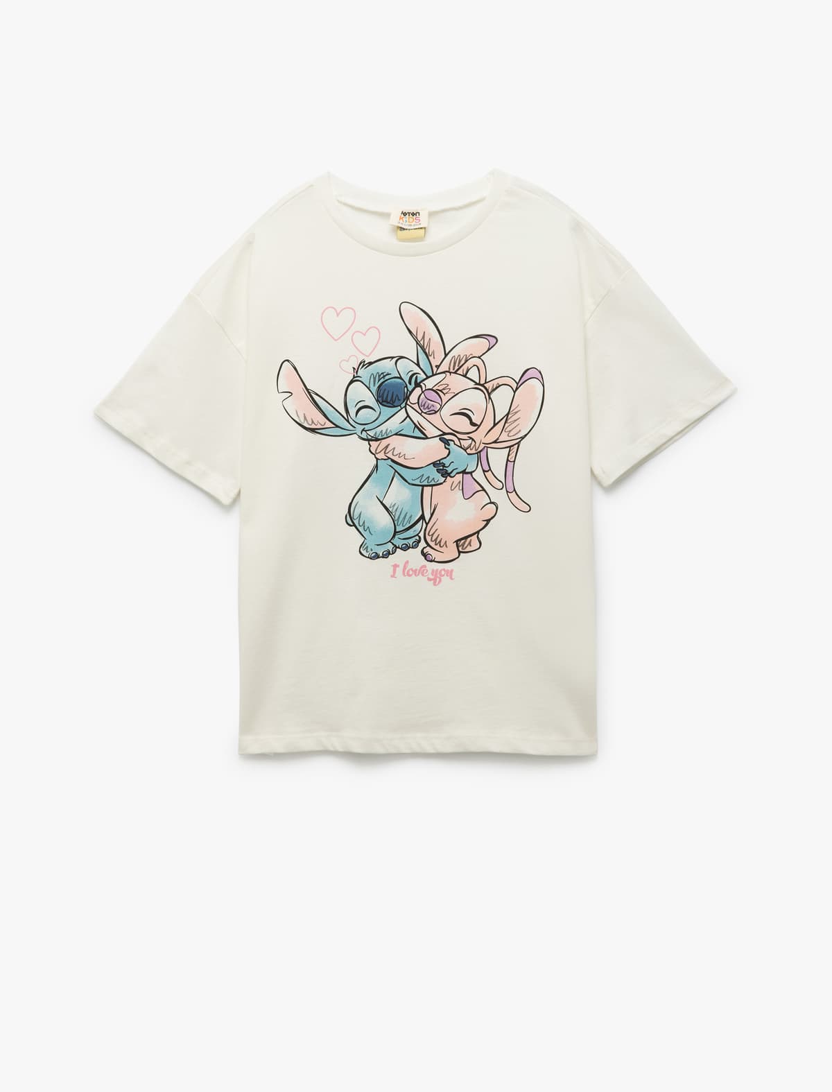 Pambıqdan Lisenziyalı Dikişli Çaplı Qısaqol Yakalı T-shirt