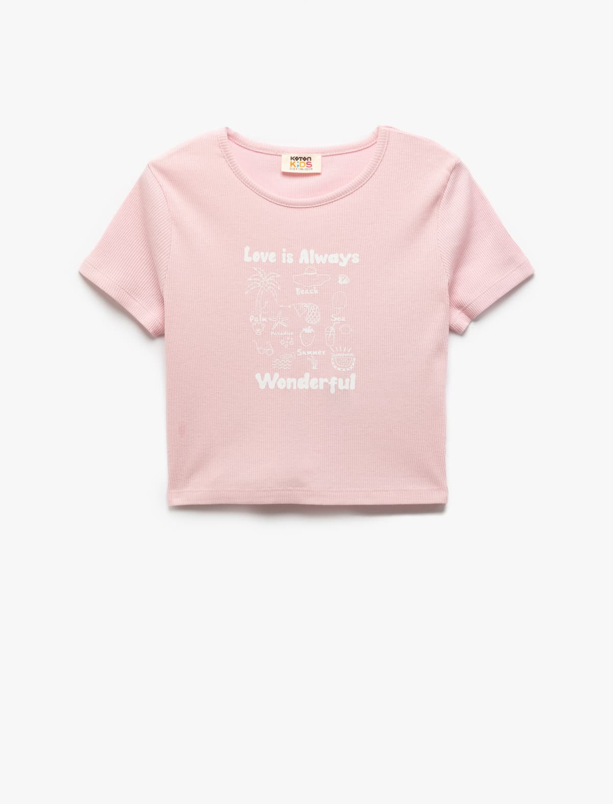 Pambıq Çaplı Qısaqol Yakalı Crop T-shirt