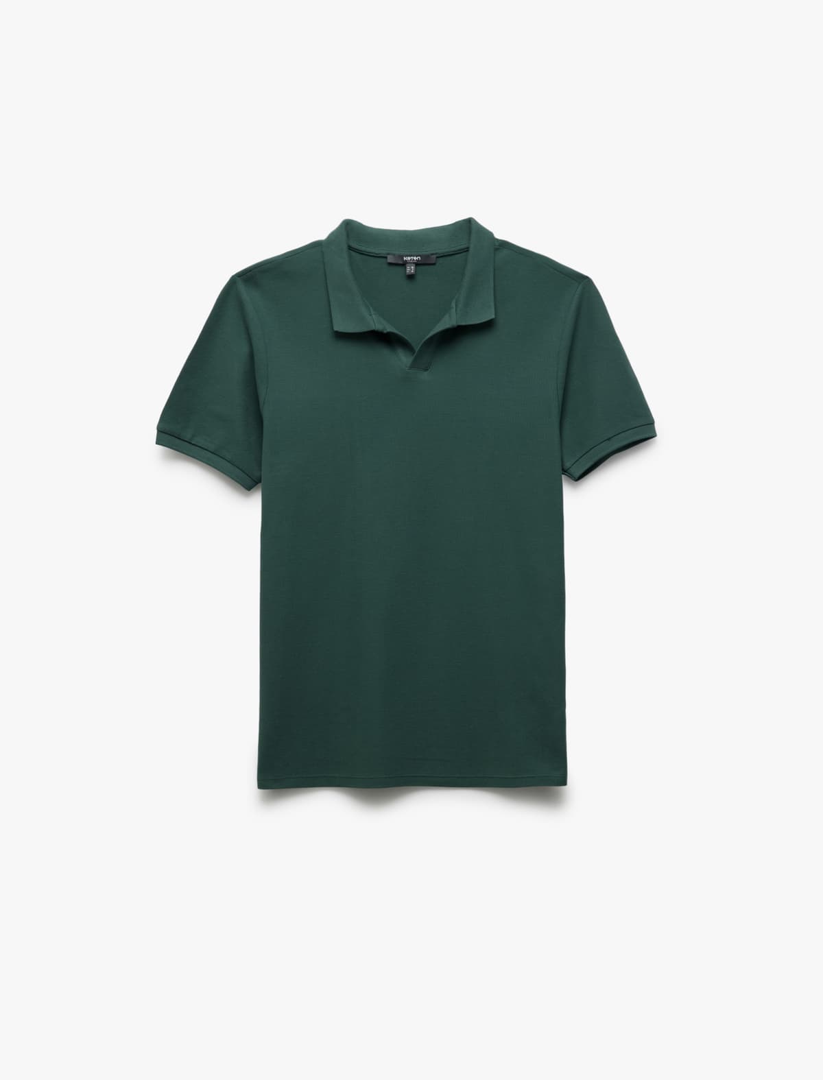 Pambıq Slim Fit Pike Parça Polo Yaka Qısaqol köynək