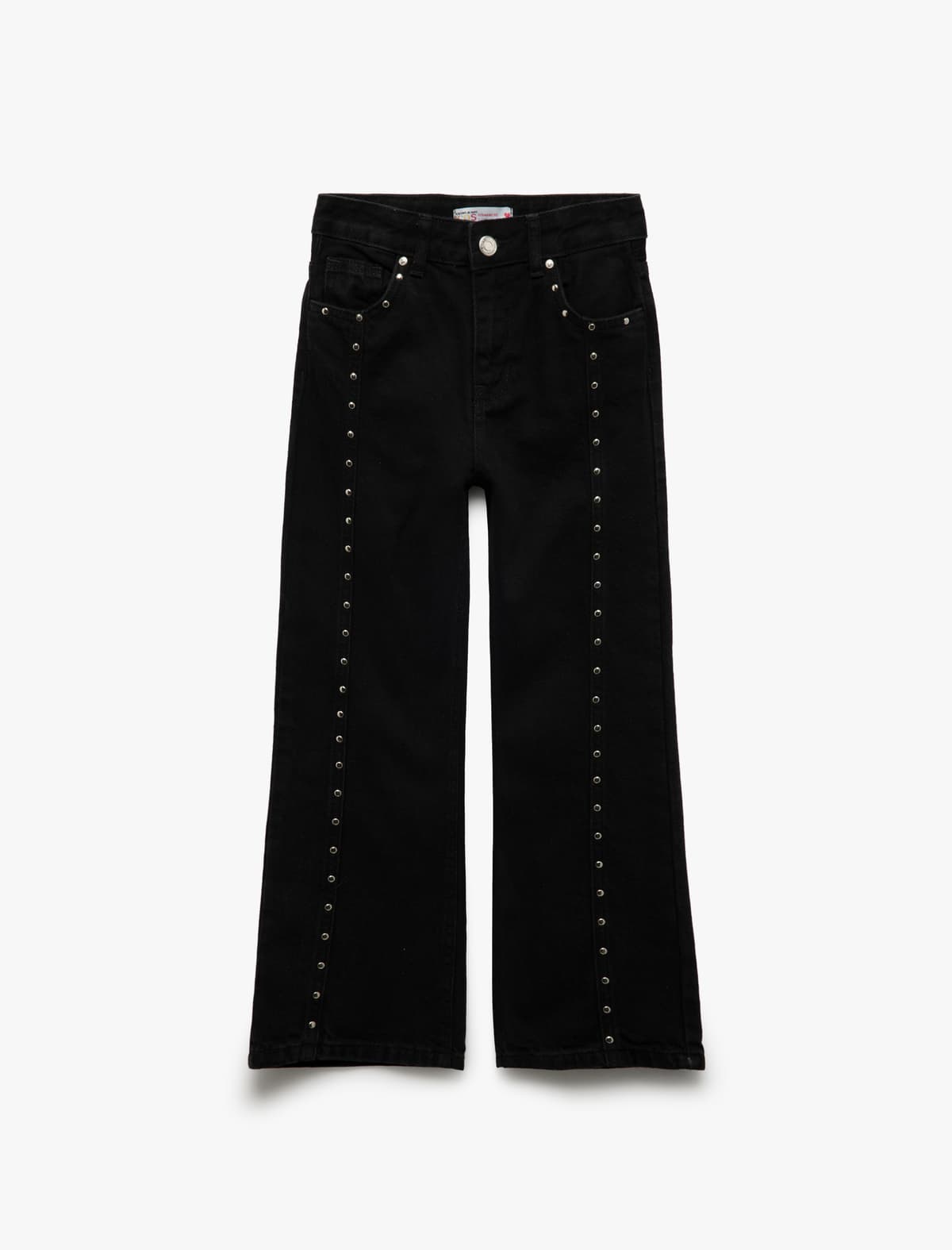 Pambıq Ştapel Detaylı Denim Şalvar