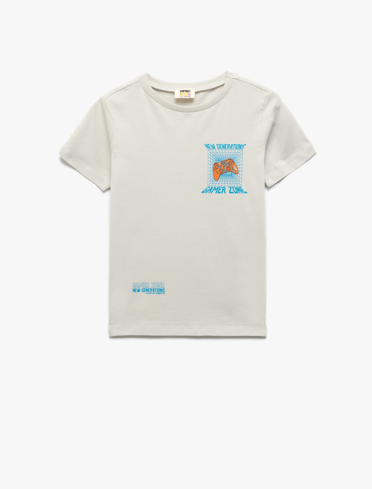 Cotton Crew Boyun Qısaqol Oyun Çaplı T-Shirt