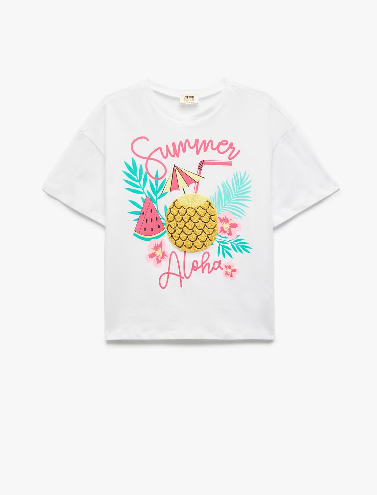 Pambıq Çaplı Qısaqol Yakalı T-shirt