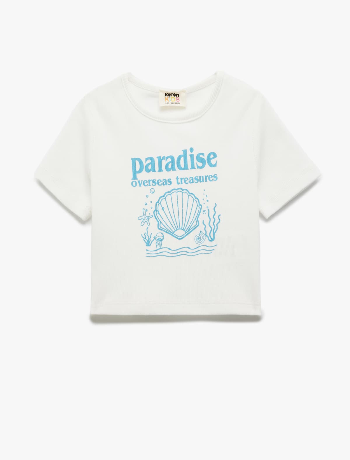 Ekipaj Yaka Qısaqol Çaplı Pambıq Bitki T-shirt