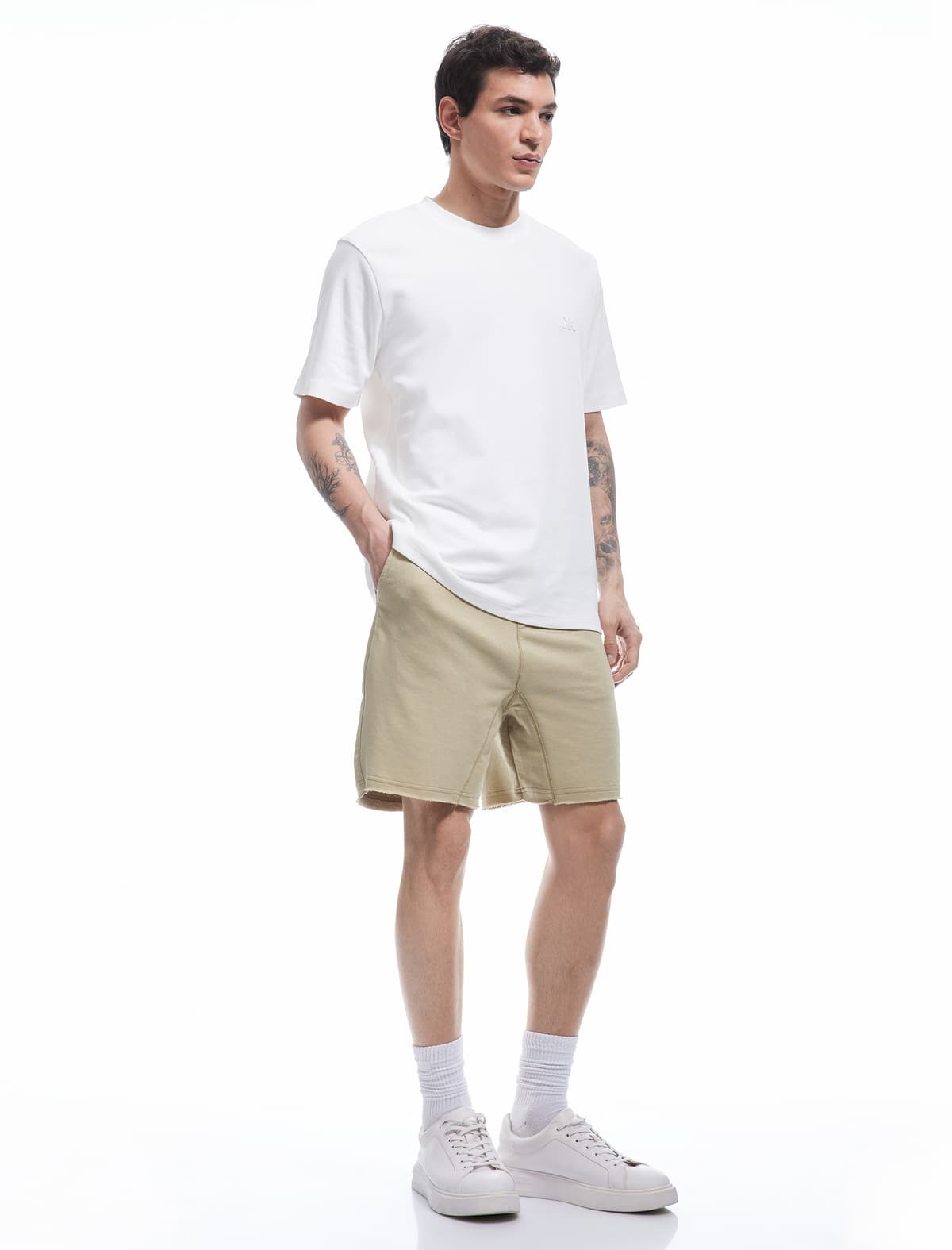 Regular Fit Cibli Mini Beli Bağcıqlı Şort