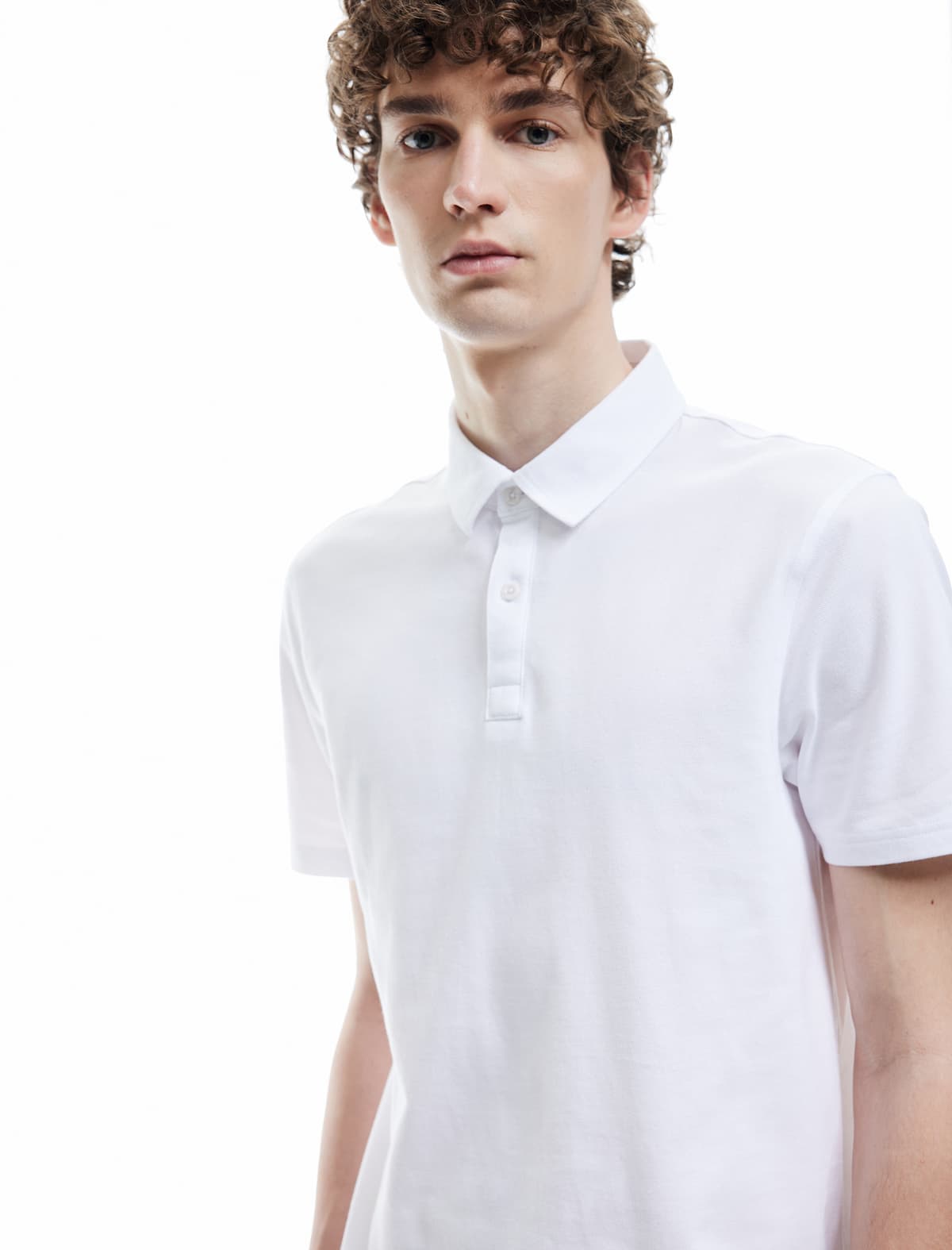 Pambıq Normal Fit Qısaqol Polo Yakalı köynək