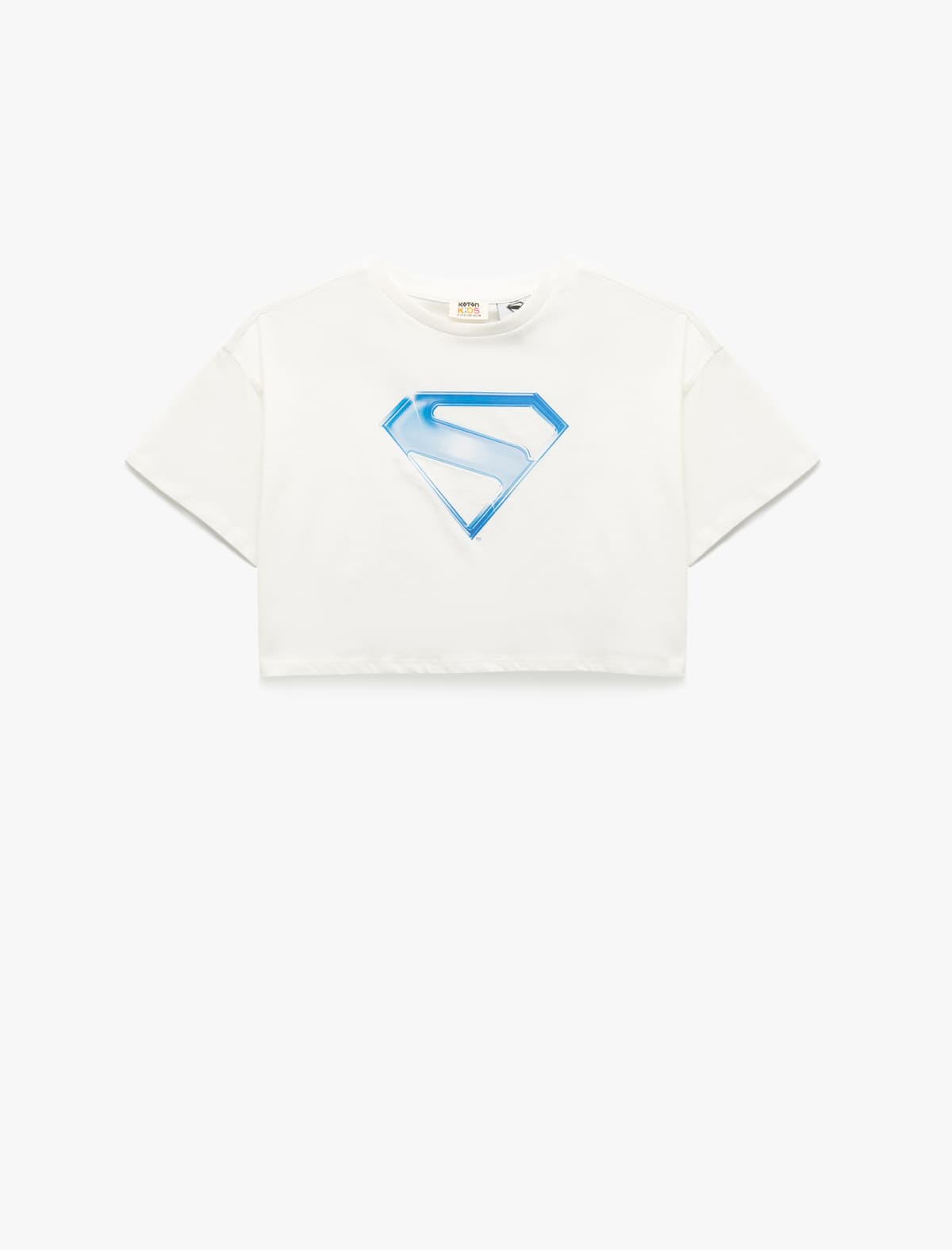Pambıq Lisenziyalı Supermen Çaplı Qısaqol T-Shirt