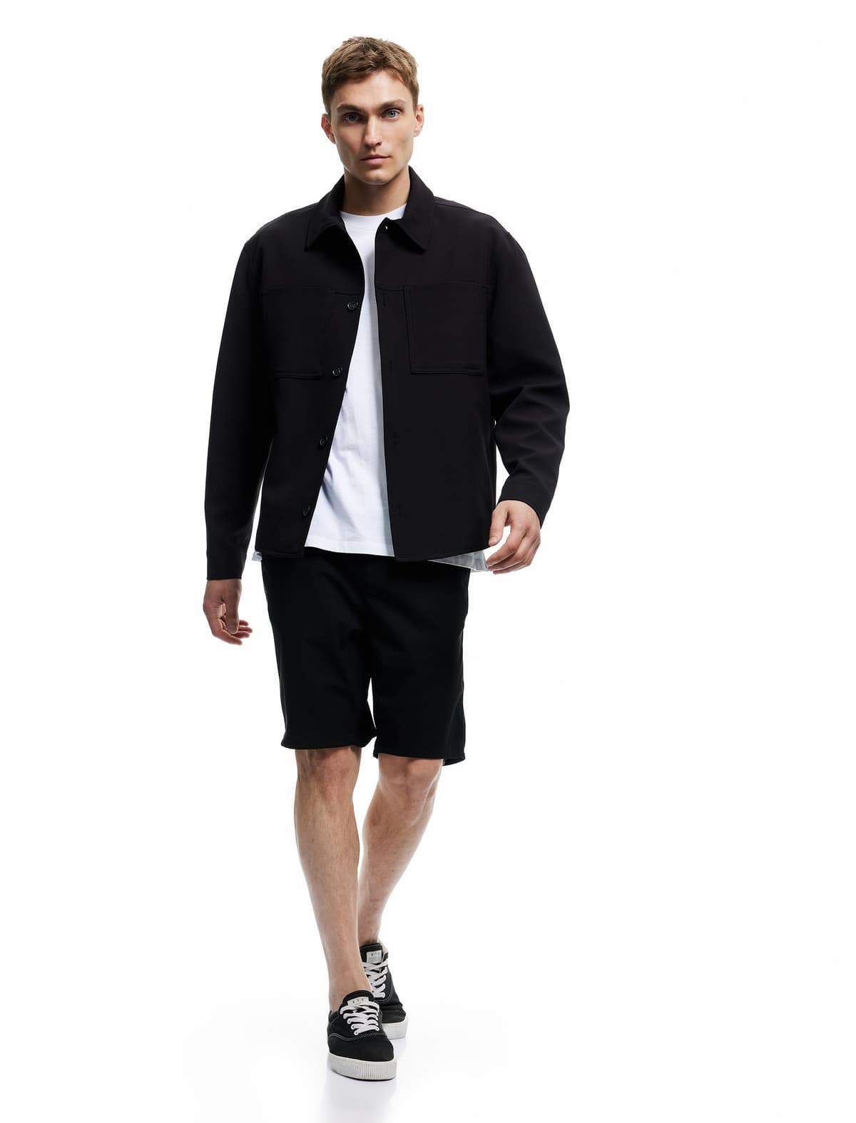 Viskoz Qarışıqlı Cib Detaylı Bermuda Slim Fit Krujeva Bel Şort