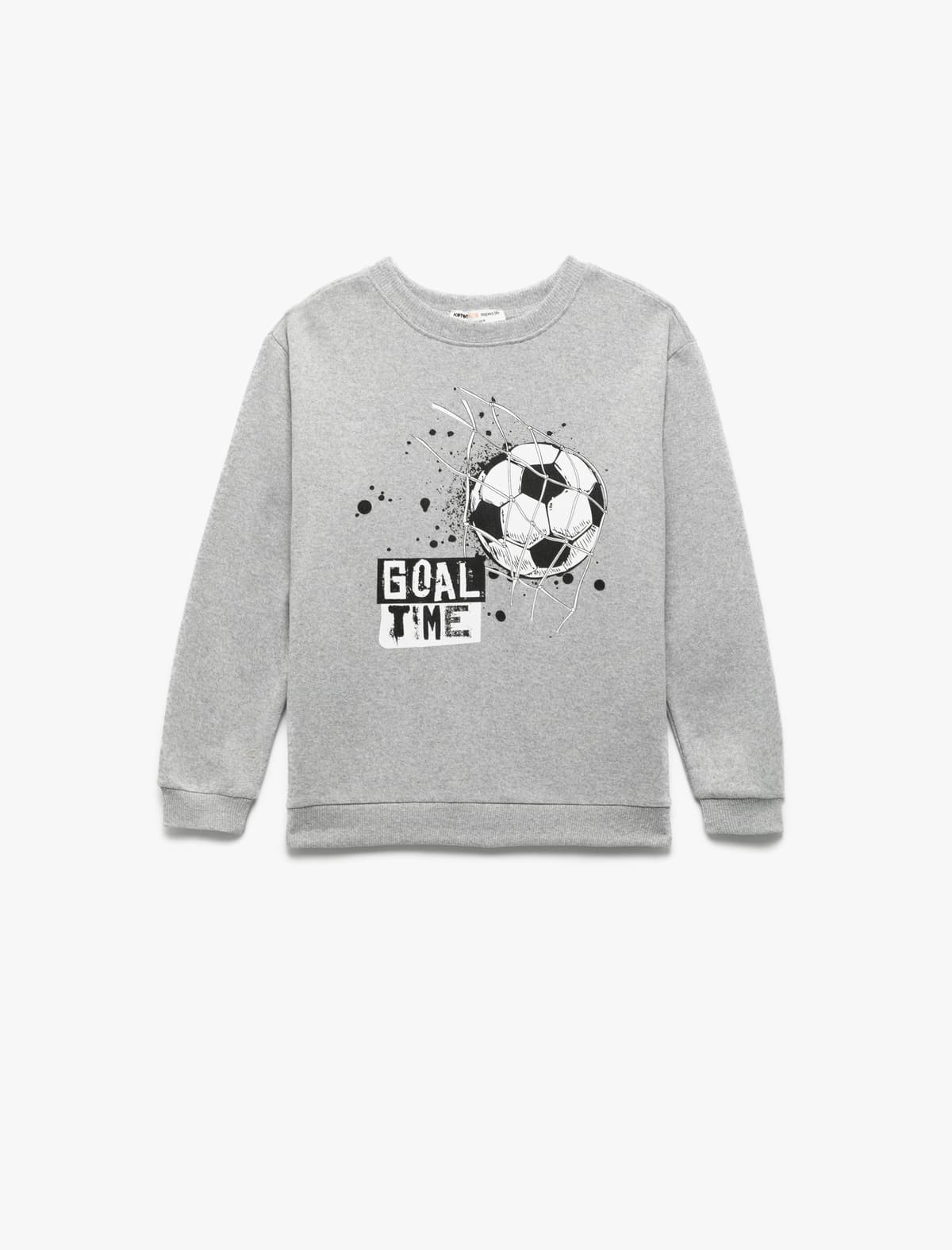 Uzunqol Ekipaj Yaka Çaplı Qaldırılmış Sweatshirt