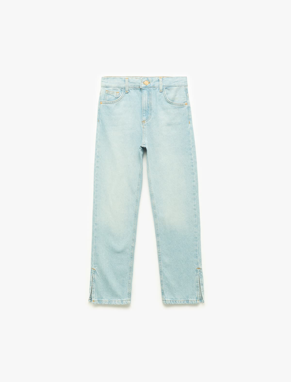 Pambıq cibli Mom Fit Denim Şalvar