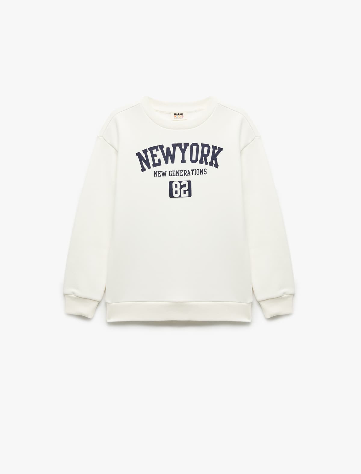 Böyük Ölçülü Uzunqol Ekipaj Yakalı Qaldırılmış Çaplı Sweatshirt