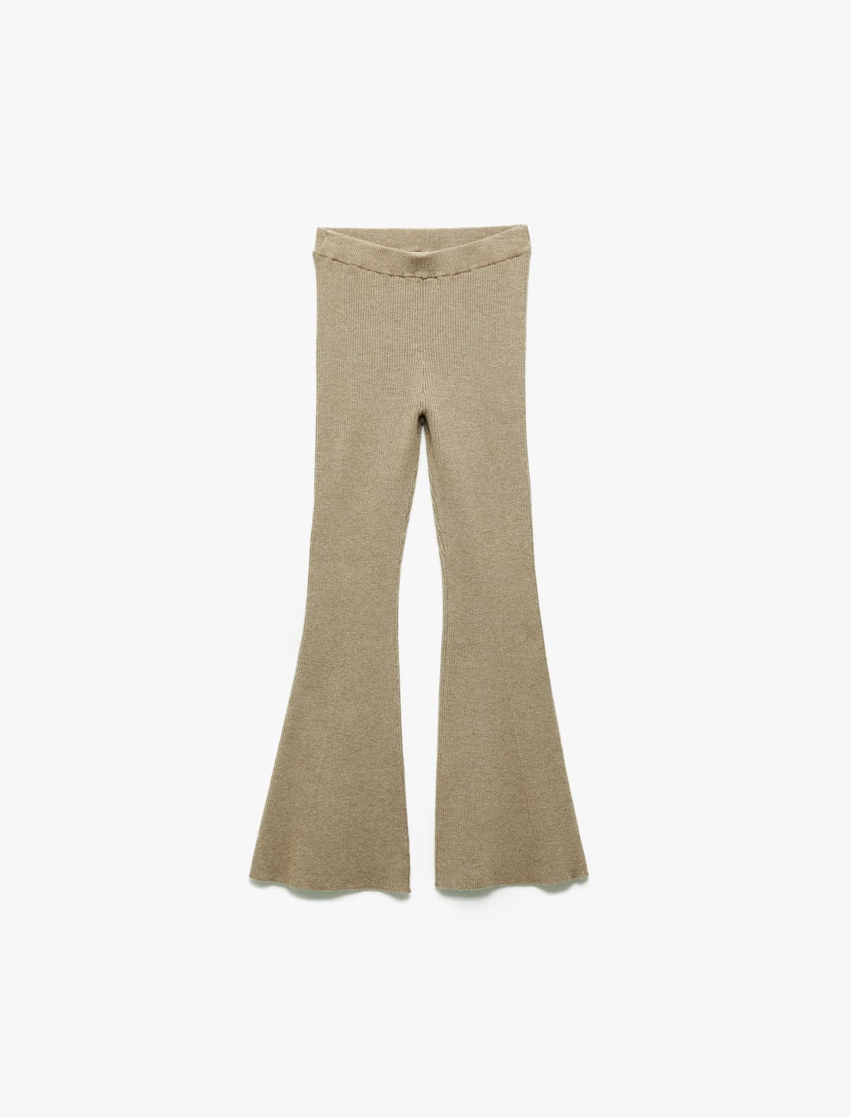 Viscose Blend Slim Fit Flare Ayaqlı Trikotaj Şalvar