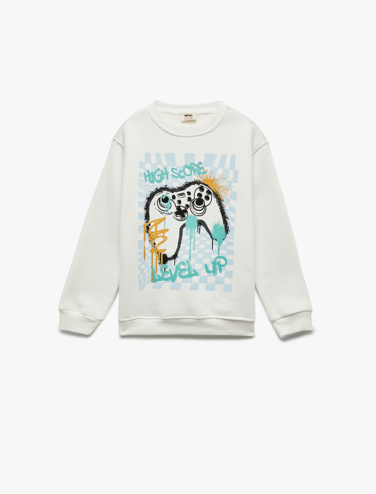 Çaplı Uzunqol Ekipaj Yakalı Yivli Sweatshirt