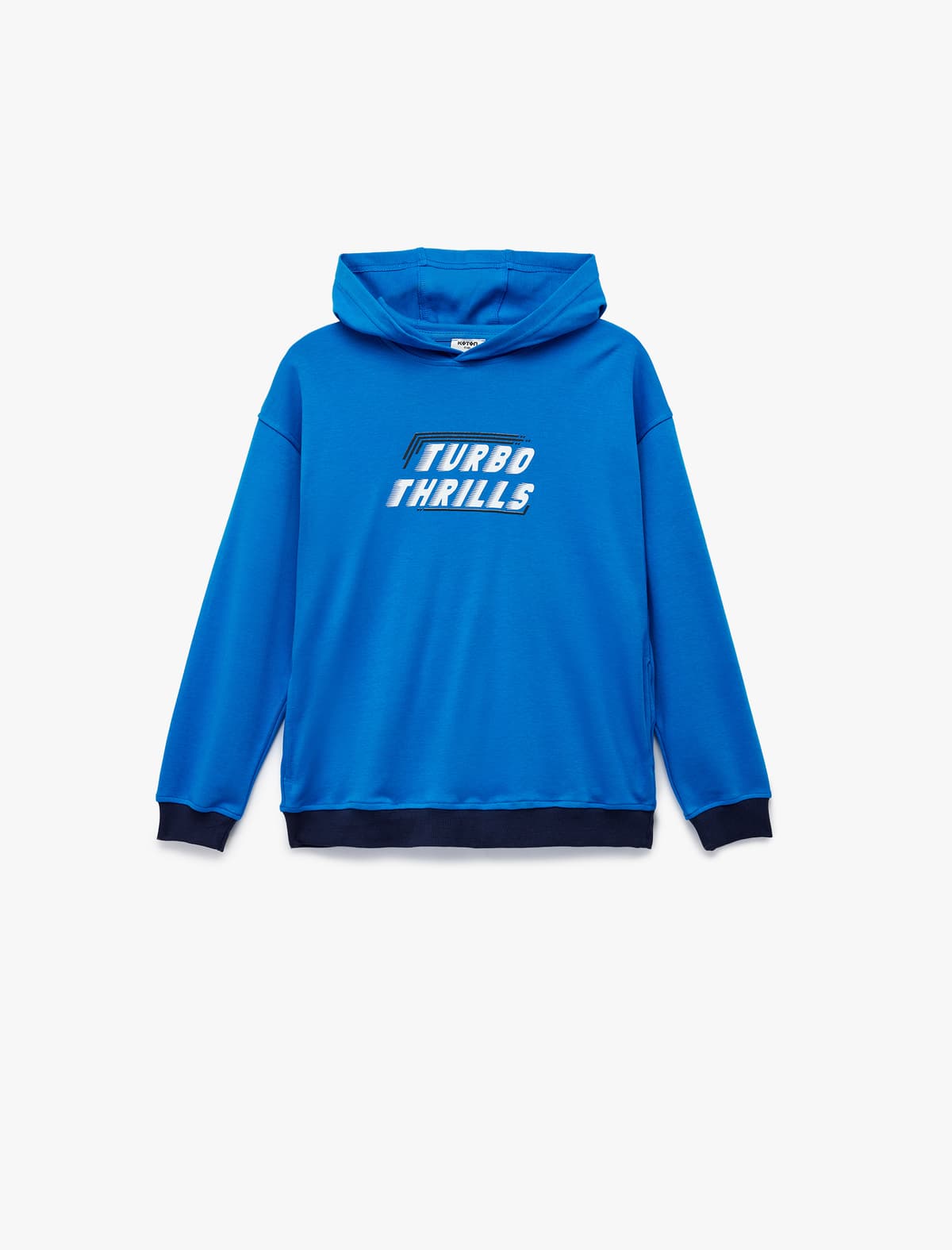 Pambıq Çaplı Uzunqol Kapşonlu Oversize Sweatshirt