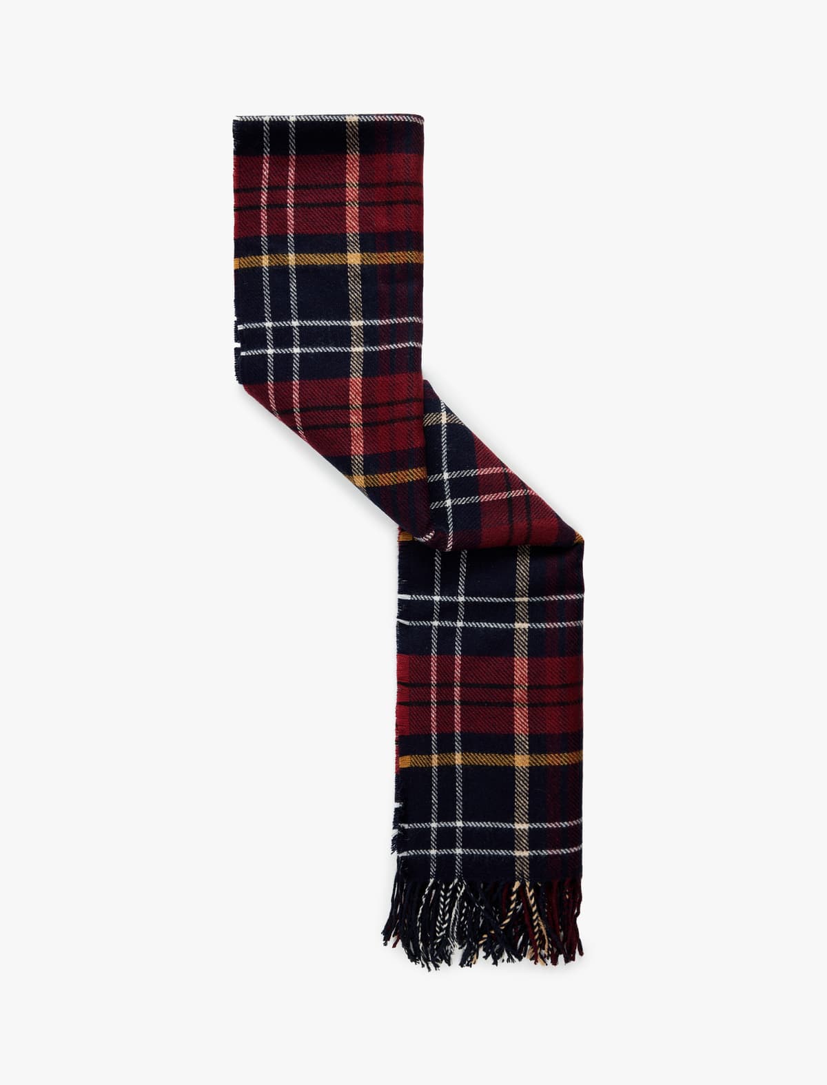 Plaid Qotaslı Uzun Trikotaj Eşarp