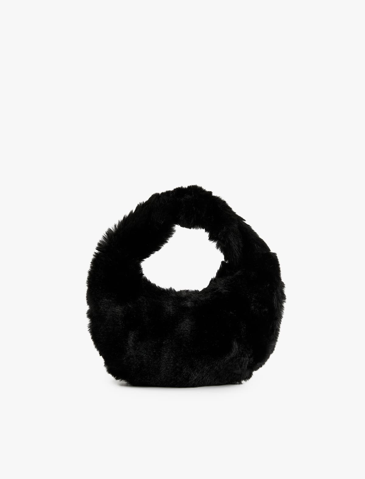 Peluş Fermuarlı Çanta - Koton
