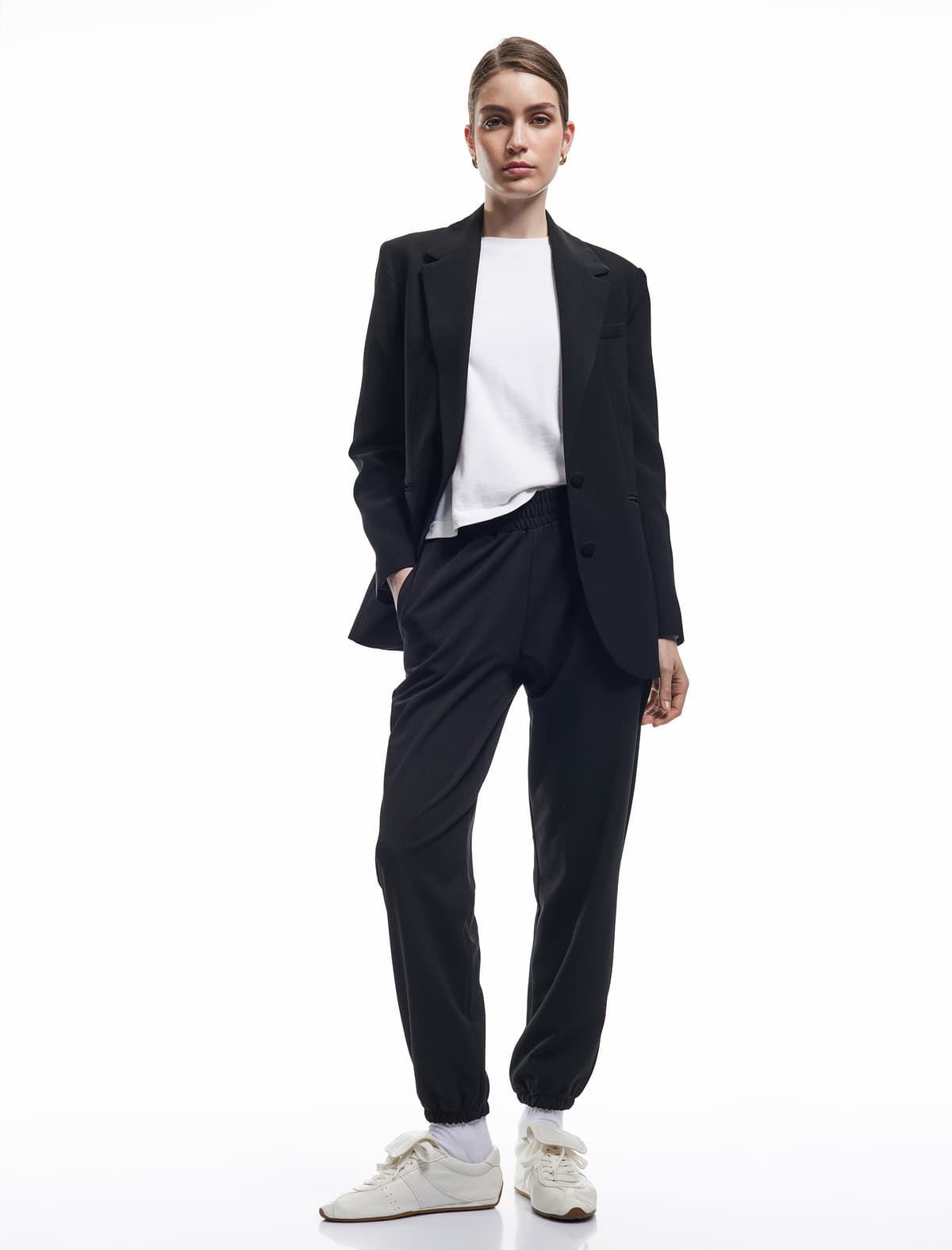 Krep Skuba Parça Cib Aşağı Bel Jogger Sweatpants