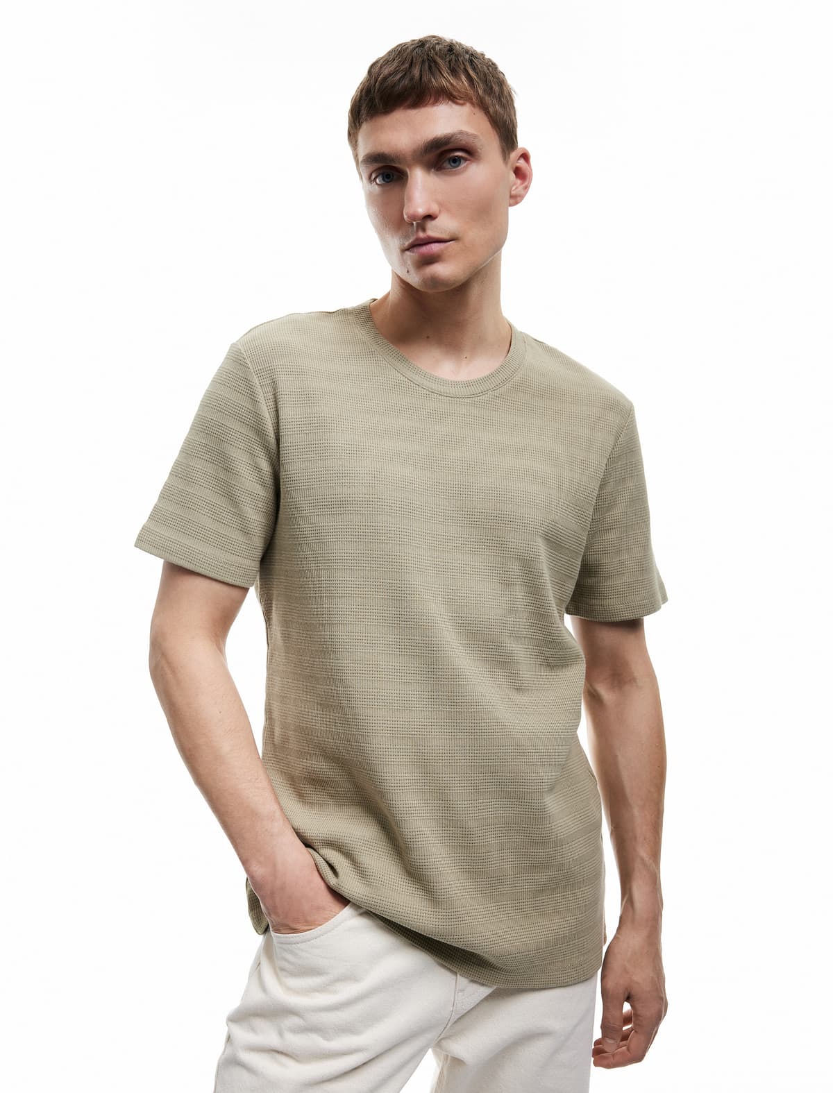 Qısaqol Pambıq Slim Fit Mayka
