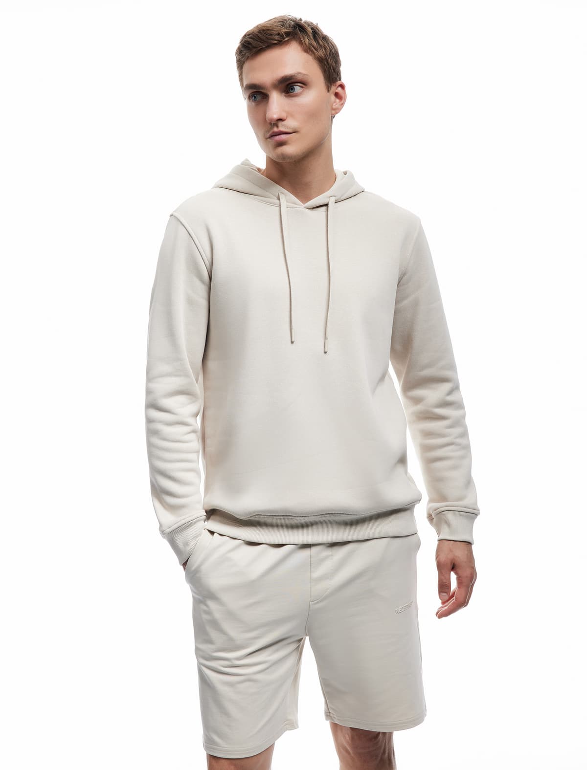 Qaldırılmış Uzunqol Əsas Kapşonlu Sweatshirt