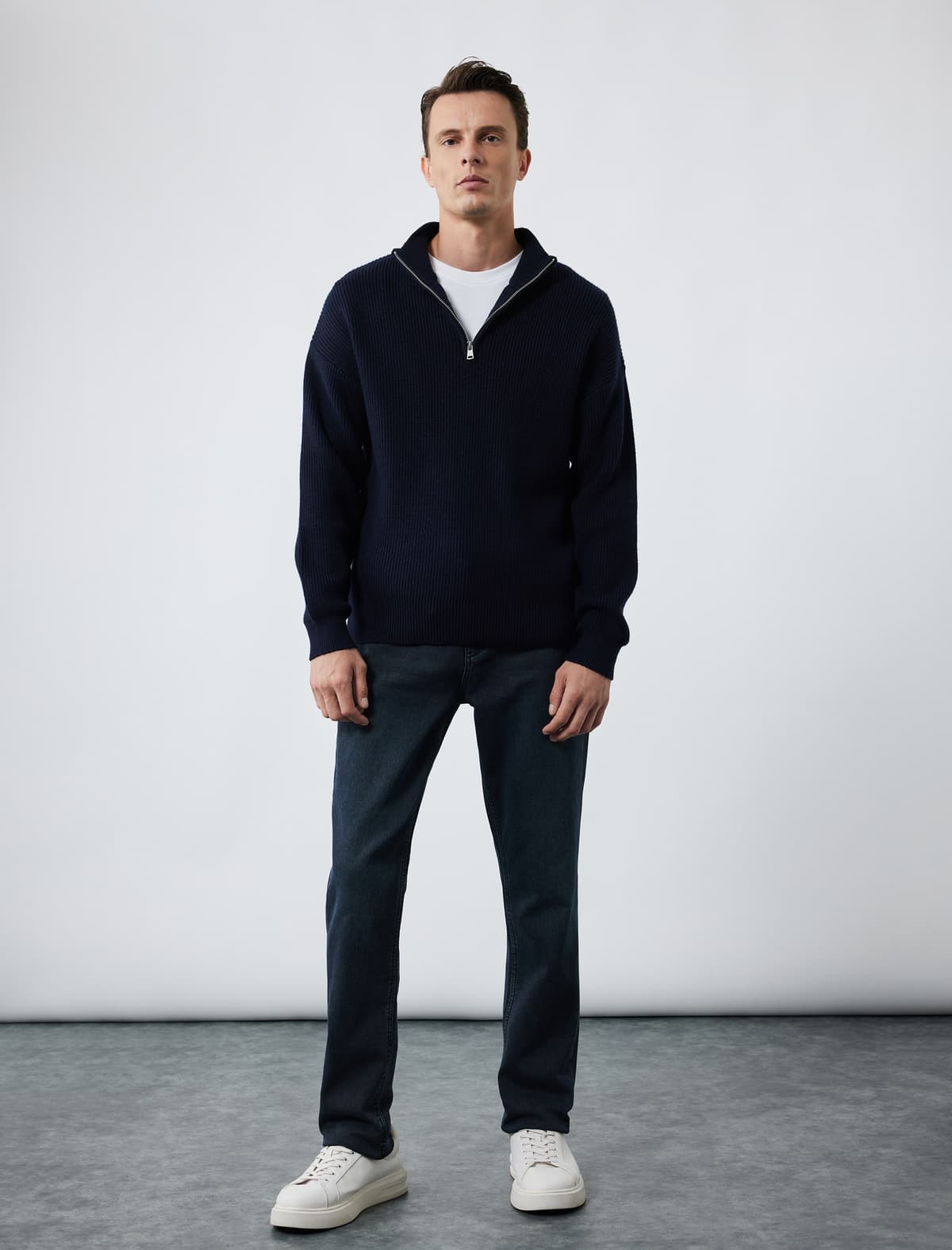Pambıq Normal Bel Slim Fit Jean Şalvar - Brad Jean
