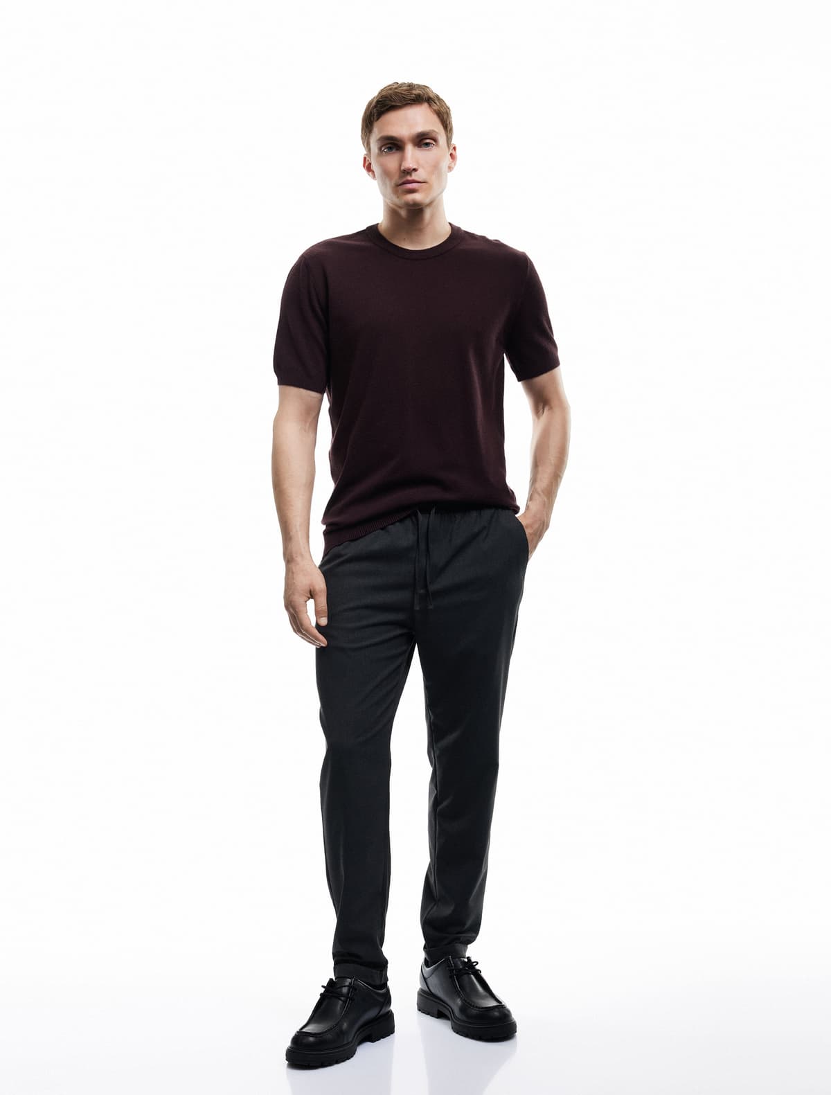 Krujevalı Bel Qatlanmış Ayaqları Rahat kəsimli Cib Detaylı Slim Fit Şalvar