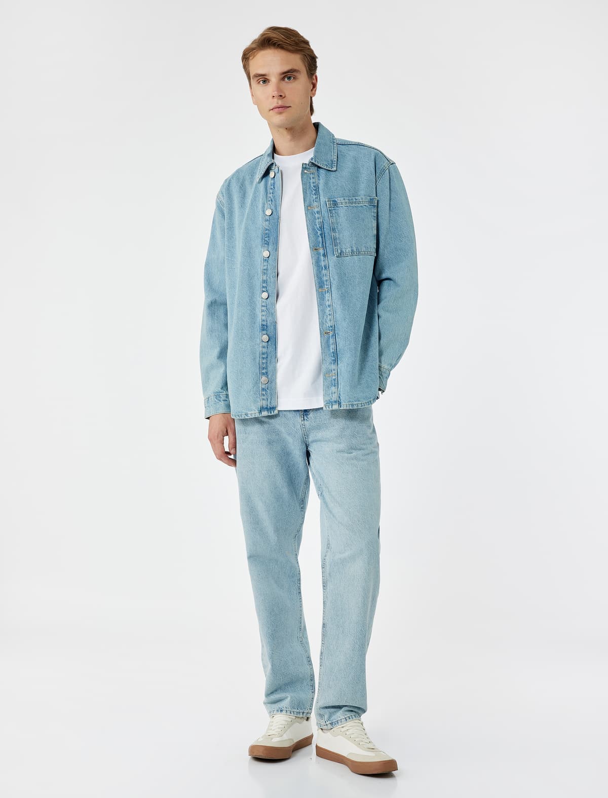 Normal Bel Pambıq Vintage Düz Fit Jean Şalvar