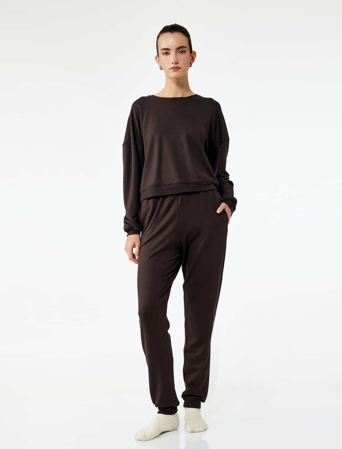 Modal parça Slim Fit Cibli Jogger Pijama Altı